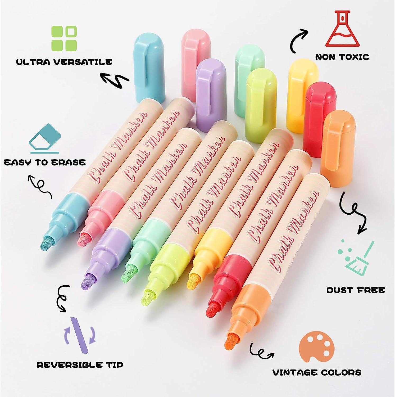 Kuretake Dry Erase Liquid Post Chalk Marker Pen - 5 Color Set