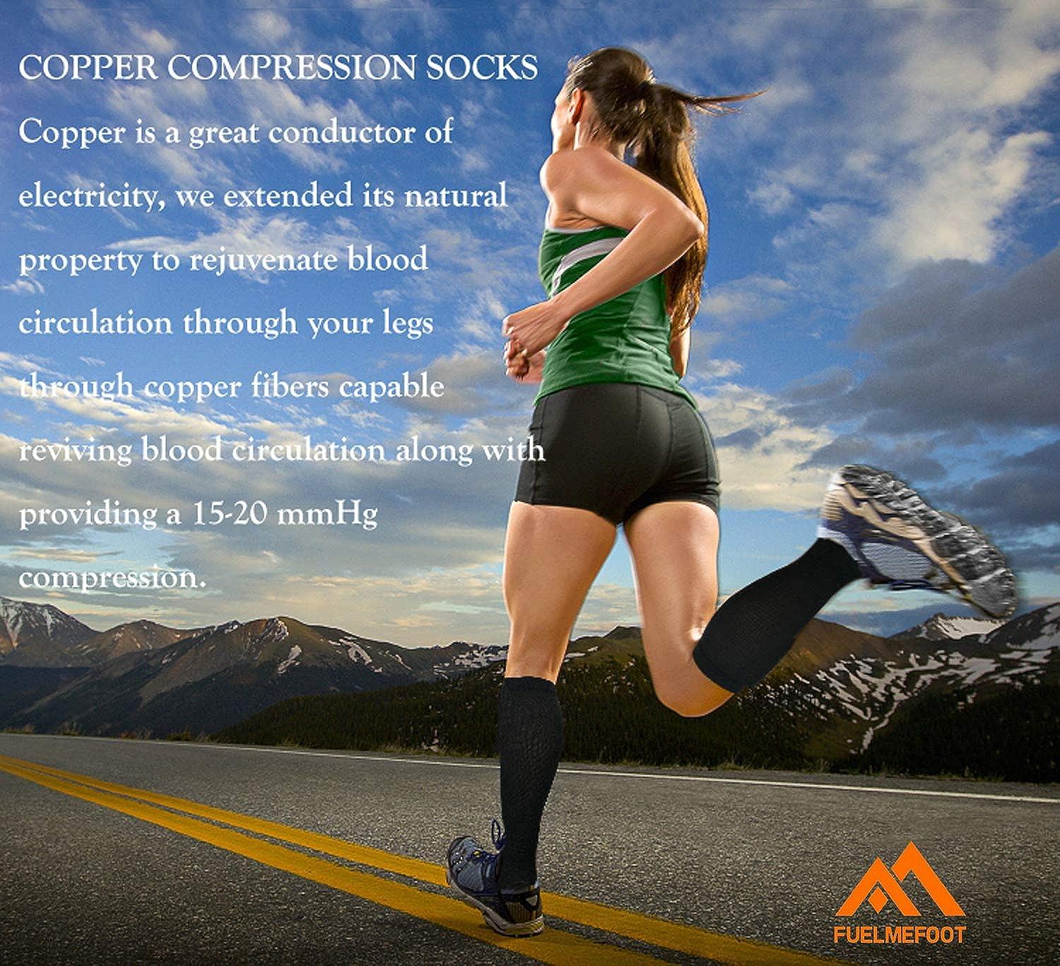 3 Pack Copper Compression Socks - Compression Socks Women & Men Circulation  - Best for Medical,Running,Athletic 00 Black Large-X-Large