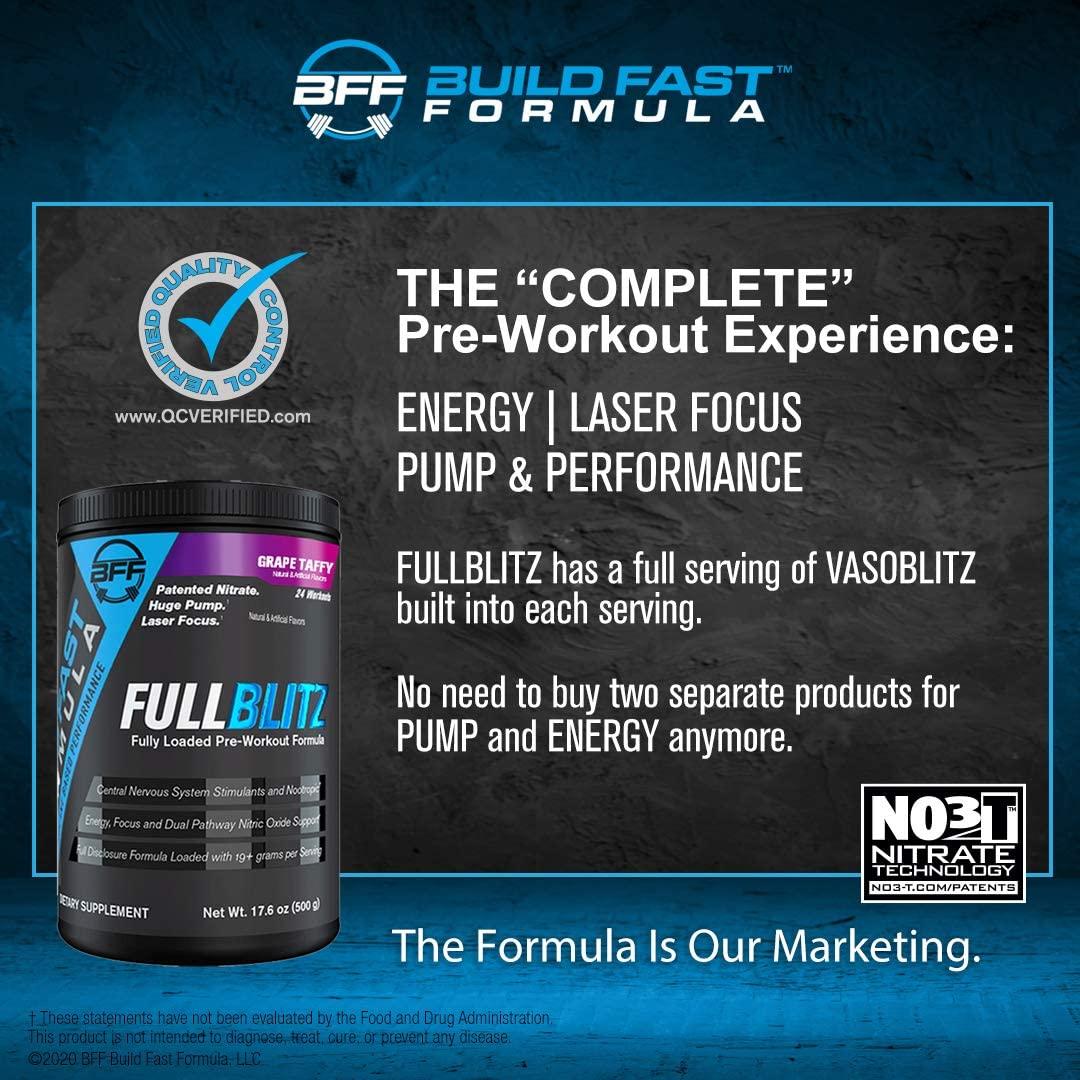 FULLBLITZ by BFF Build Fast Formula Fully Loaded PreWorkout Energy