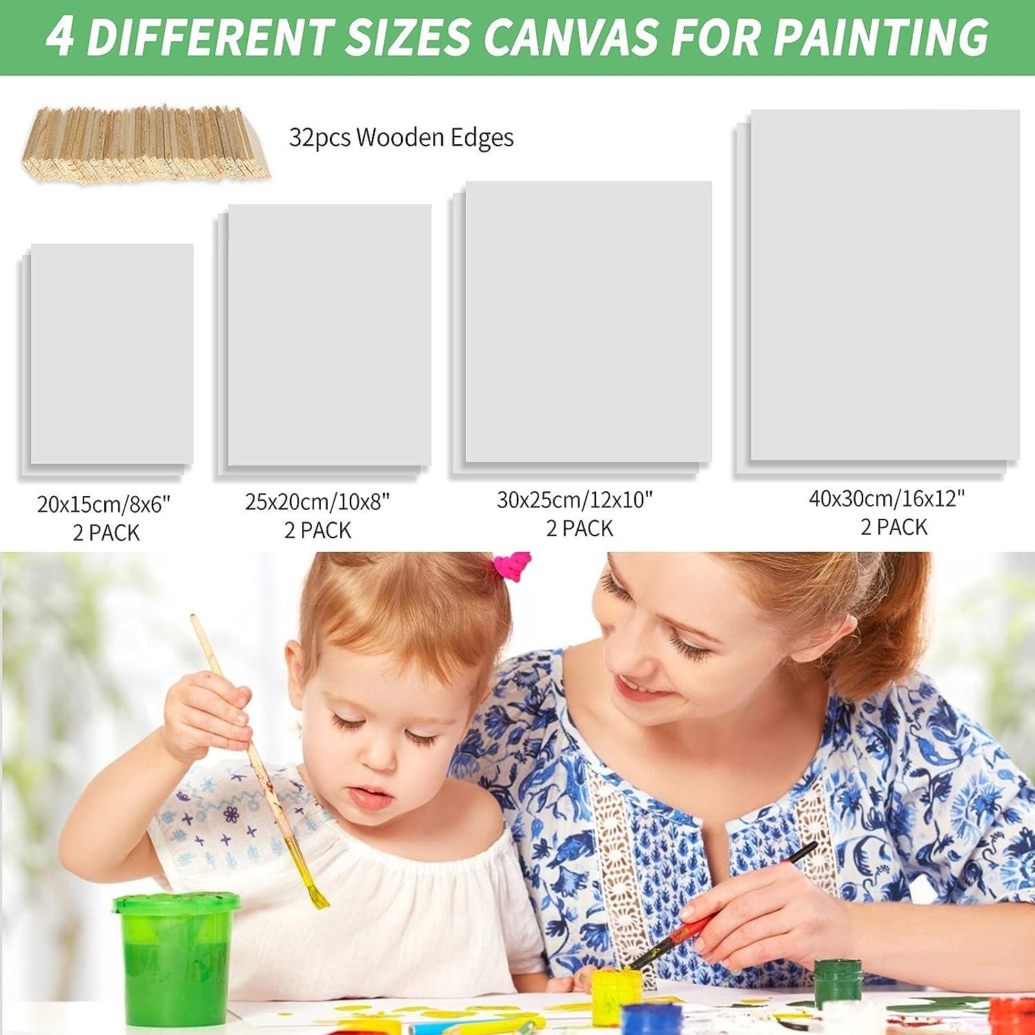 Stretched Canvas 6x8 8x10 10x12 12x16 8 Set Artist Canvase Frame