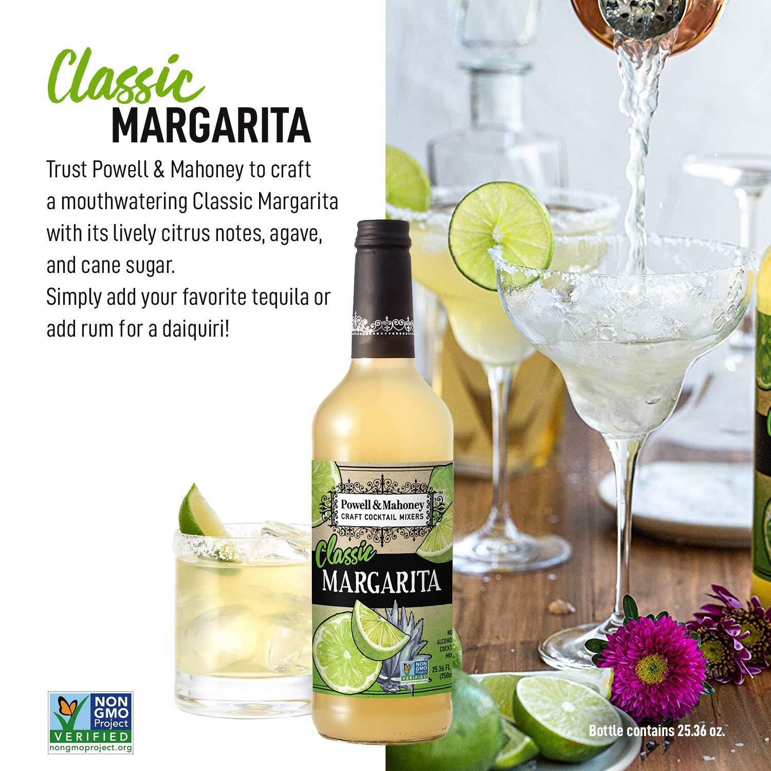 Powell & Mahoney Craft Cocktail Mixers Classic Margarita NA Cocktail Mix Free from