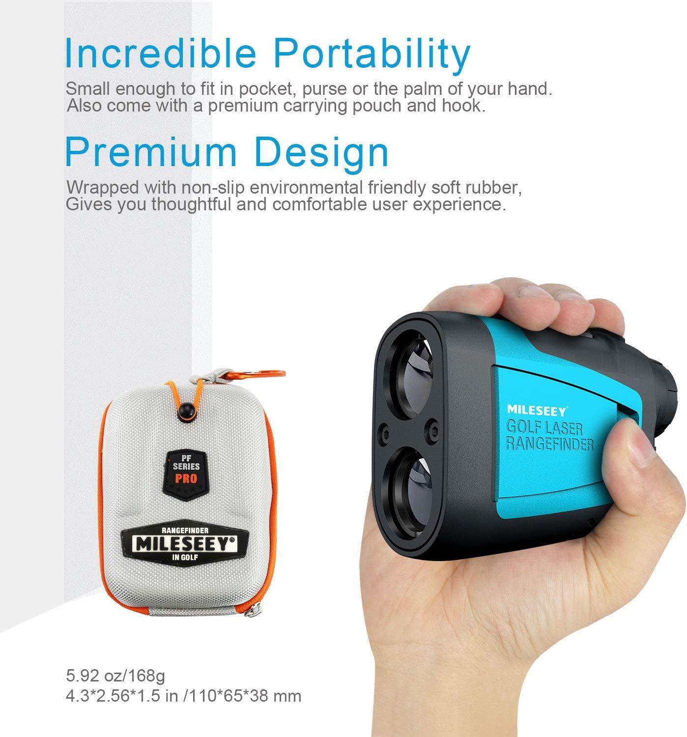 Mileseey Professional Laser Golf Rangefinder 660 Yards with Slope