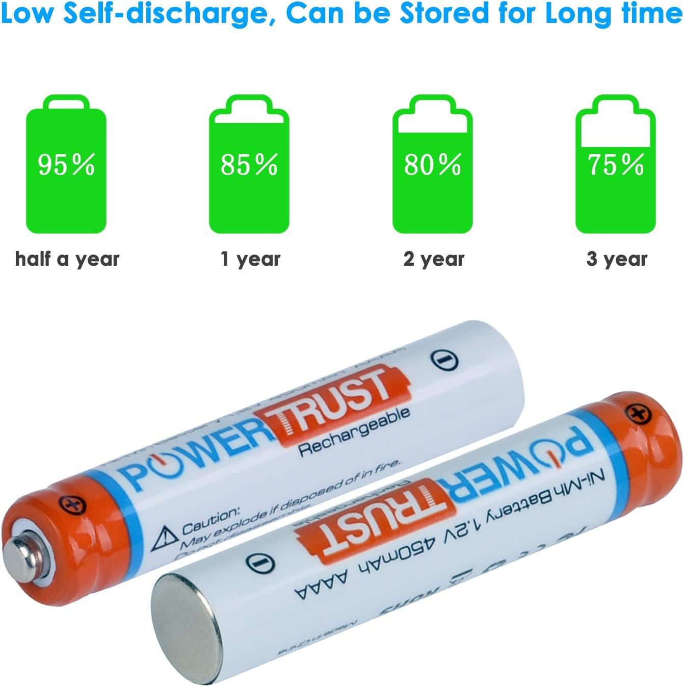 PowerTrust AAAA Battery for Surface Pen, Rechargeable AAAA Battery for Active Stylus LED