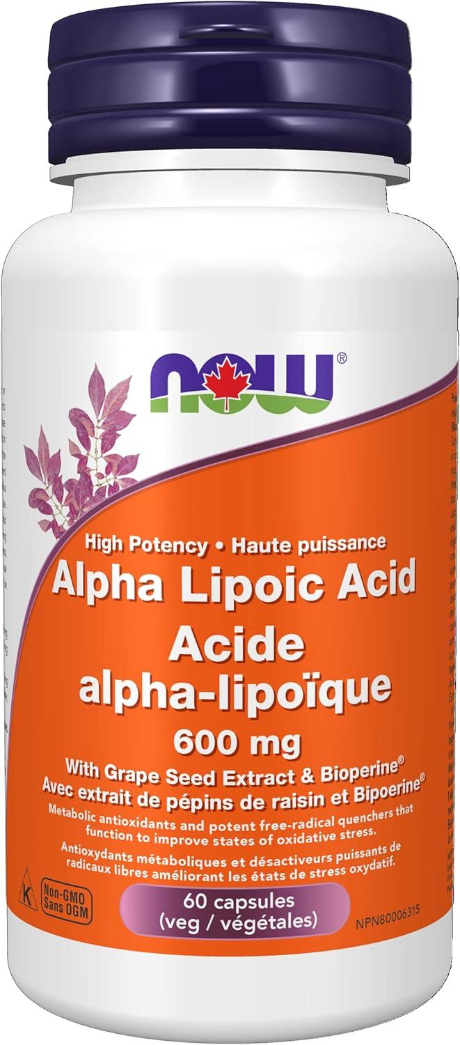 NOW - Acetyl L-Carnitine 500mg 100 vcaps & Alpha Lipoic Acid 600mg 60 Veg  Capsules Acetyl L-Carnitine + Alpha Lipoic Acid 600mg | Buy Now with  Express International Delivery | GoSupps.com