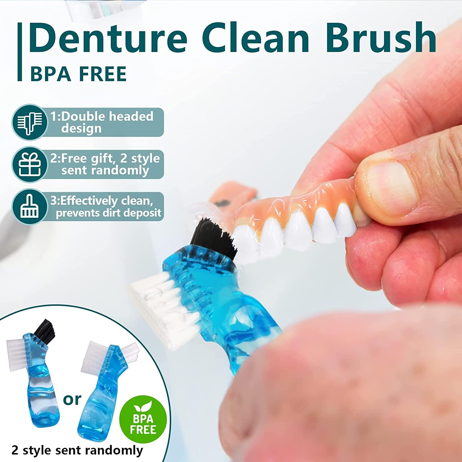 Scotte Denture Case,Dentures Box,Denture Brush Retainer Case,Denture