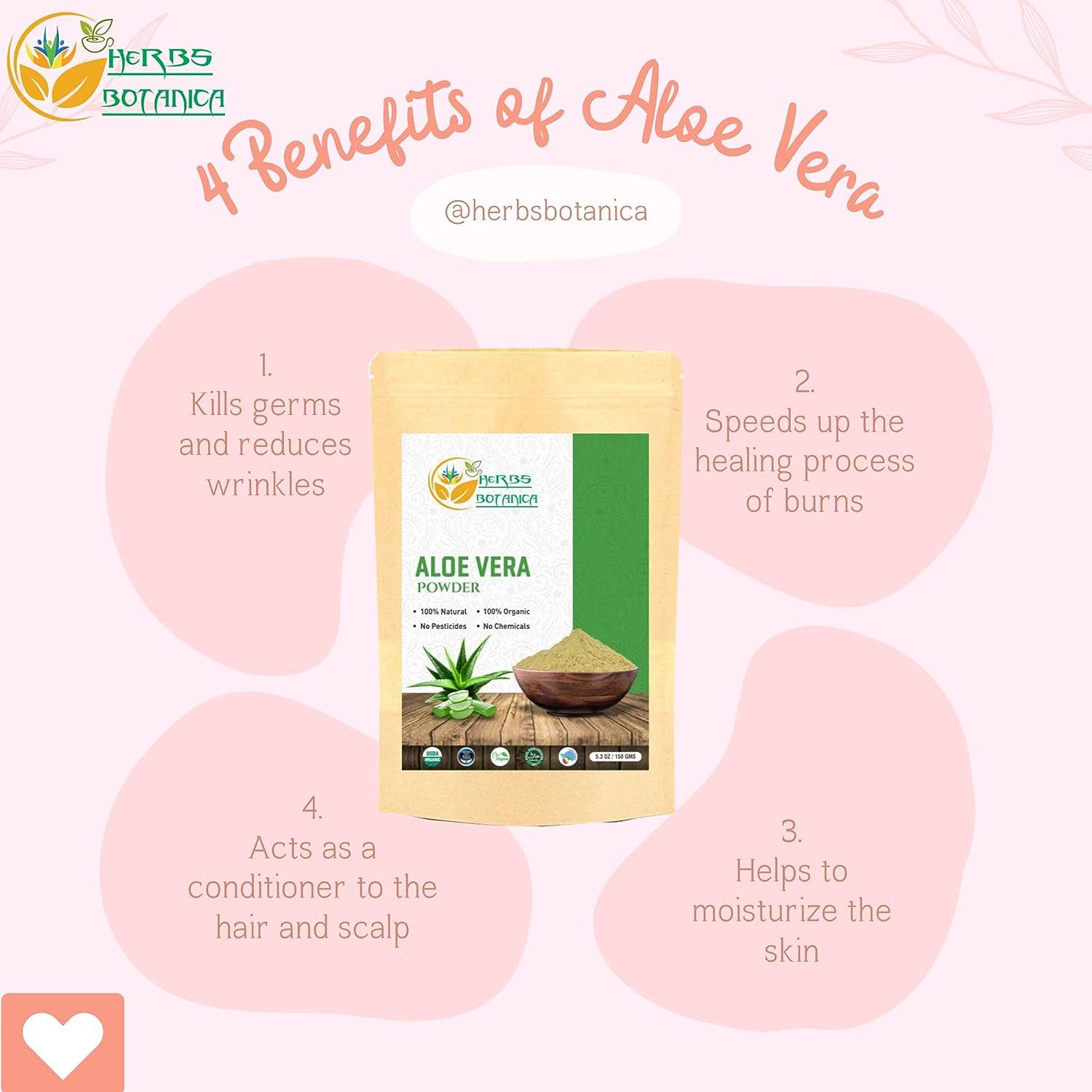 Organic Aloe Vera Powder for Hair Growth, Skincare, Haircare & Digestive  Health - 5.3oz | 150g | Buy Now with Express International Delivery |  GoSupps.com