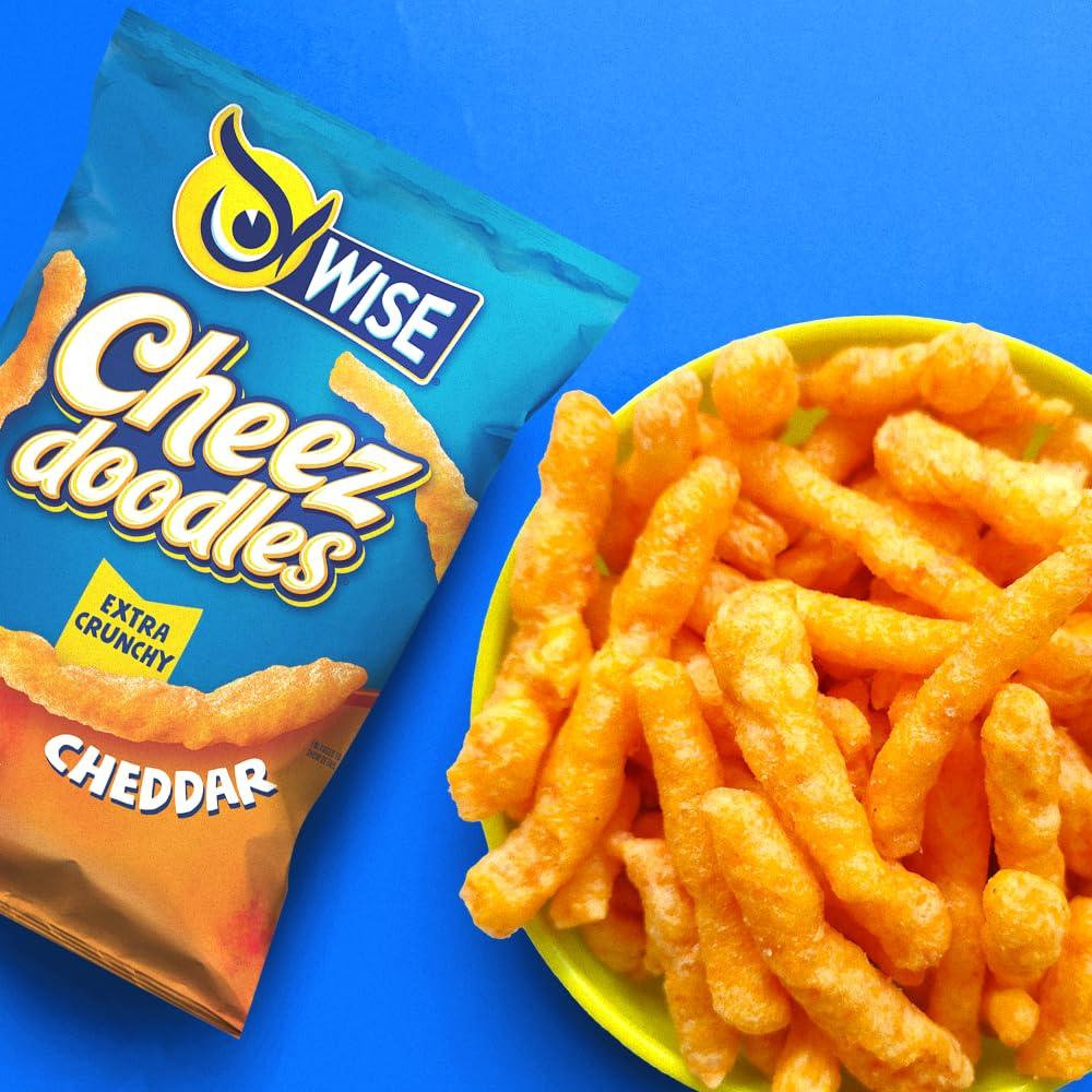 Wise Snacks Cheez Doodles Extra Crunchy Cheese Puffs 5oz (4 Count