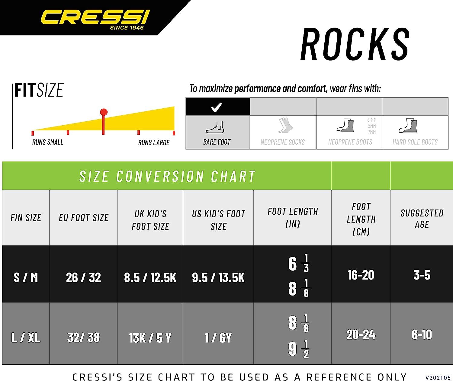 Cressi Rocks Pro Junior Dry Set - Mask, Fins, Snorkel