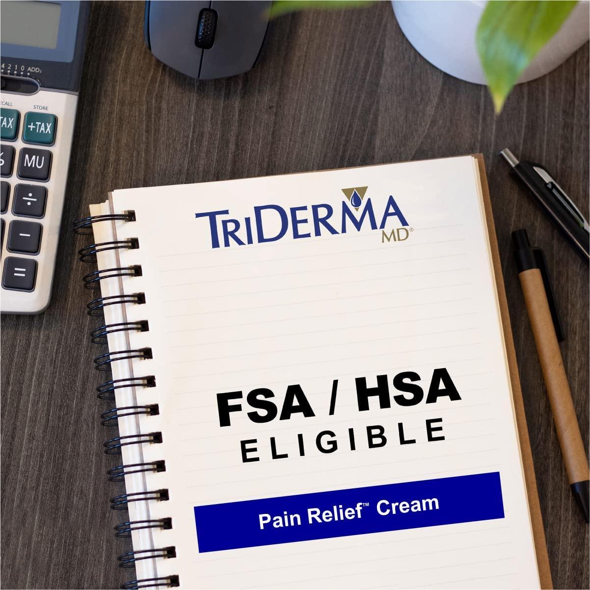 TriDerma Pain Relief Cream 4 oz Jar Relieves Aches, Muscle, Foot, Heal, Nerve Pain