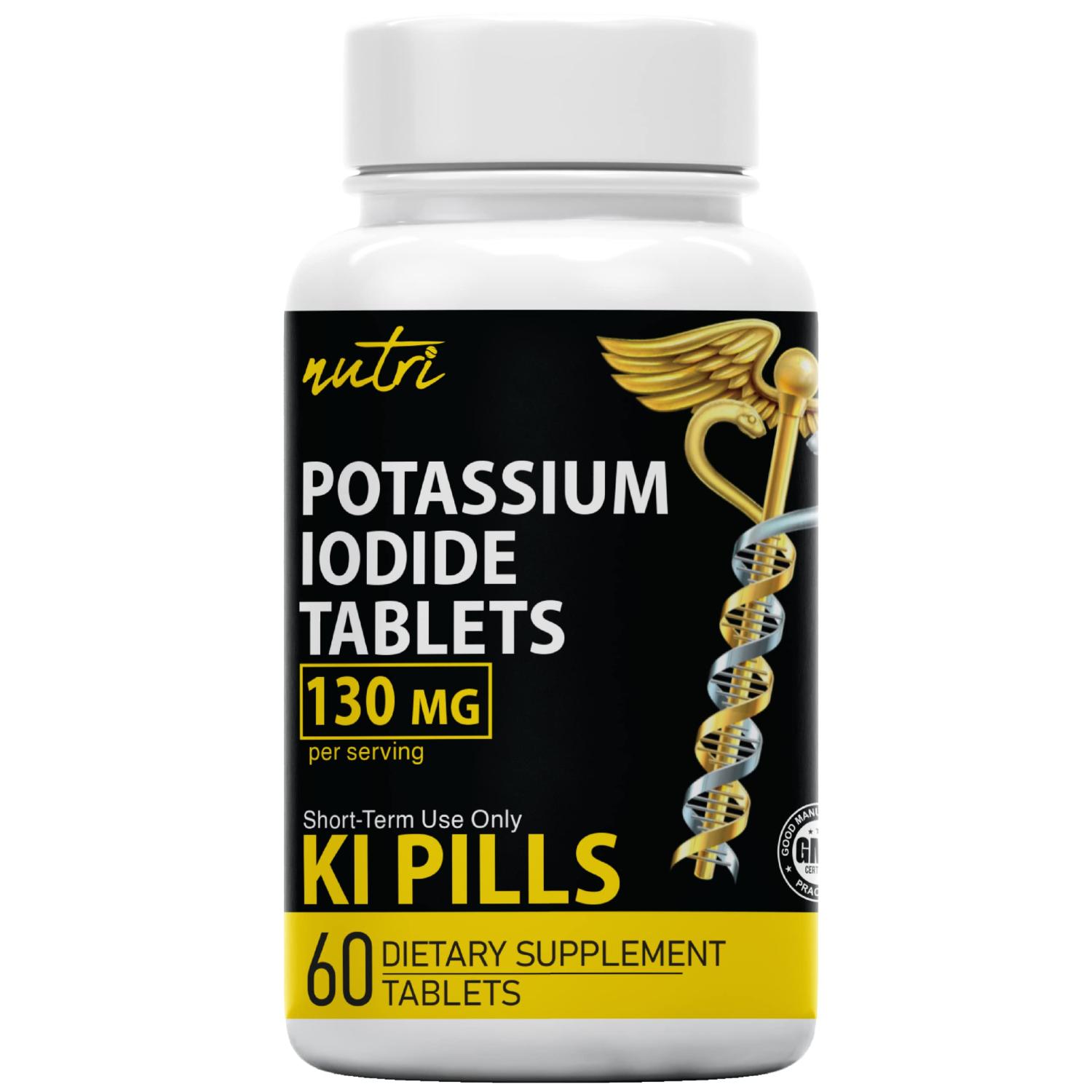 Potassium Iodide Radiation Tablets 130mg (60 ct) EXP 10/2032 Anti