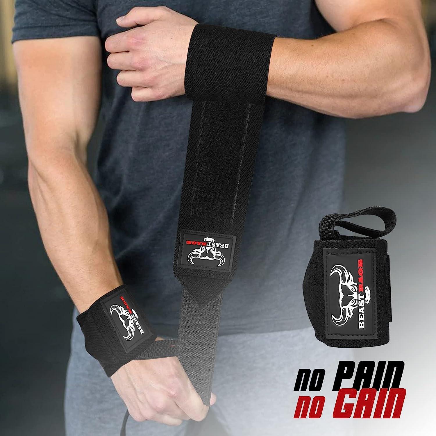 BEAST RAGE Wrist Wraps Training Fitness Sports Cotton Bandages Support