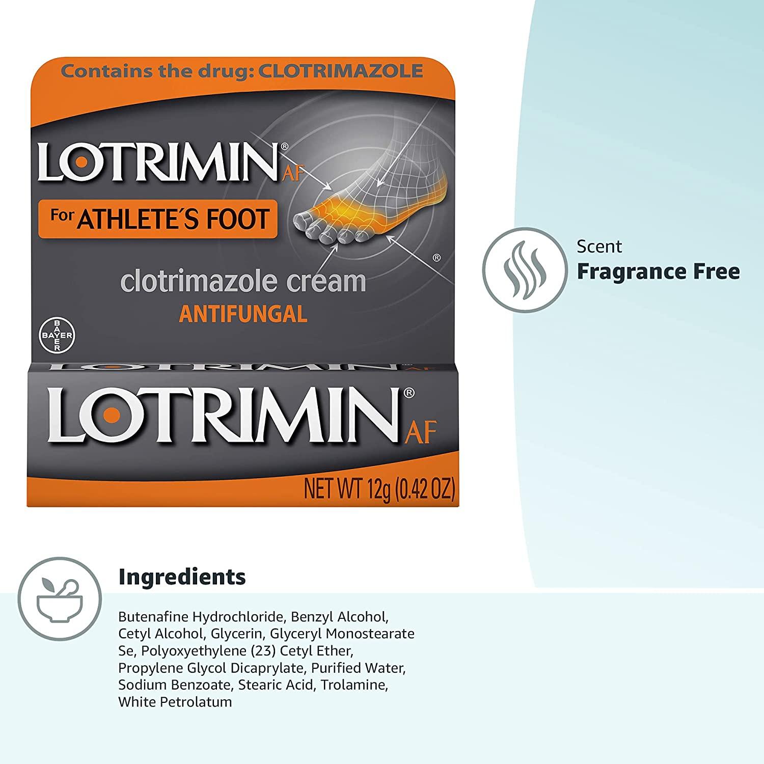 Lotrimin AF Cream for Athlete's Foot, Clotrimazole 1 Antifungal