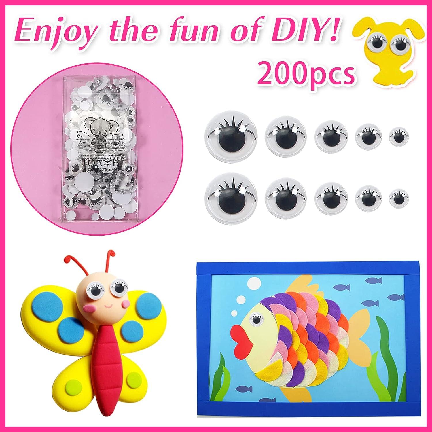 Eyes Cartoon Decal Sticky Sew On Wiggly Eyes Wiggly Eyes for Crafts Diy  Safety
