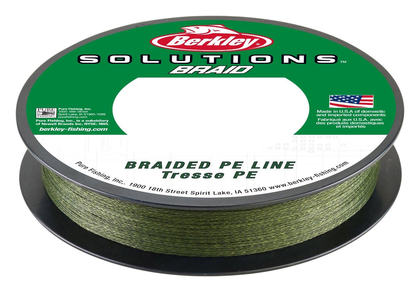 Berkley Solutions Fishing Line (Braid/Monofilament/Fluorocarbon) 110 Yards  Braid - Green 15 Pounds