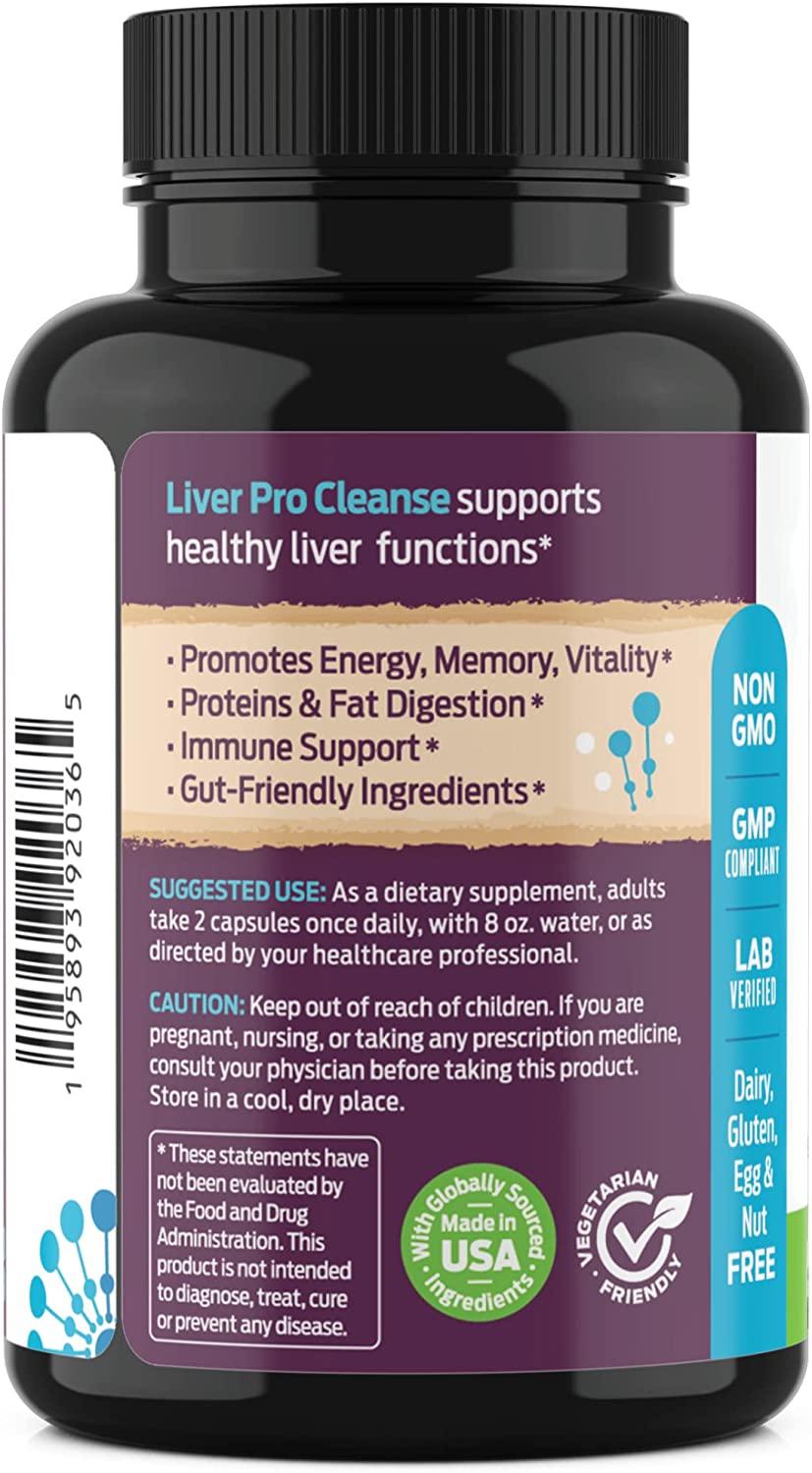 Liver Detox Cleanse Supplement with Milk Thistle & Dandelion Root