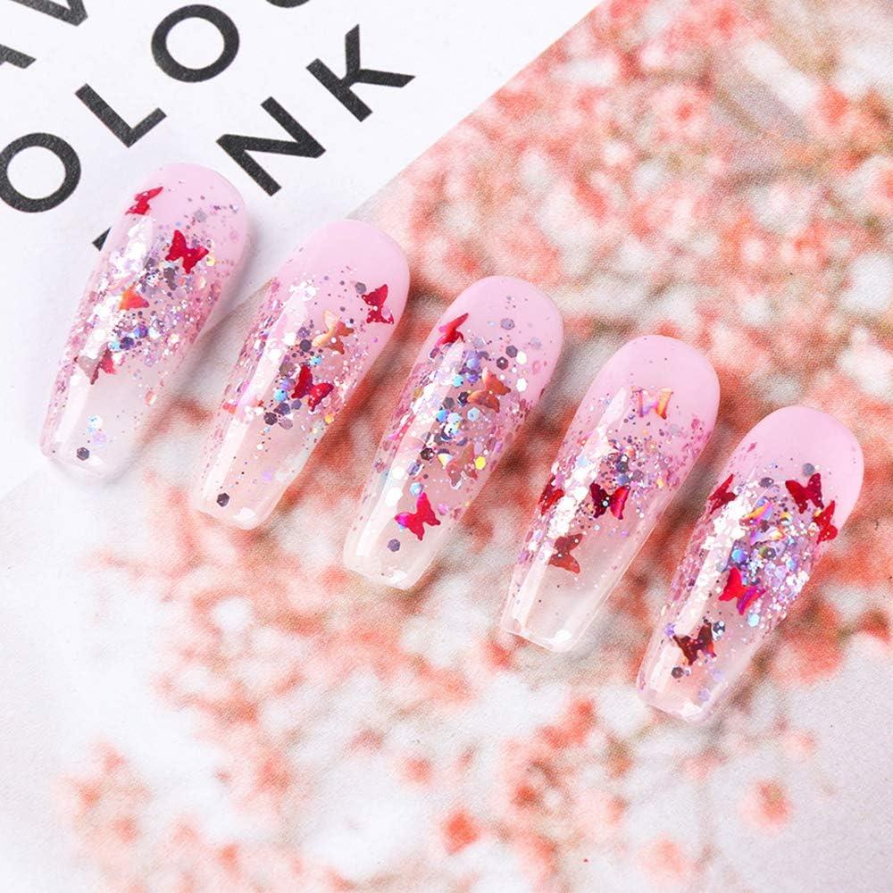 HSMQHJWE Wax Pens Nail Arts Sequins Pink Nail Glitter Stickers Holographic  Flake Decal Nail Arts Decorations For Eyes Face Body DIY Jewelry Pendant  Craft Making Large Rhinestones 