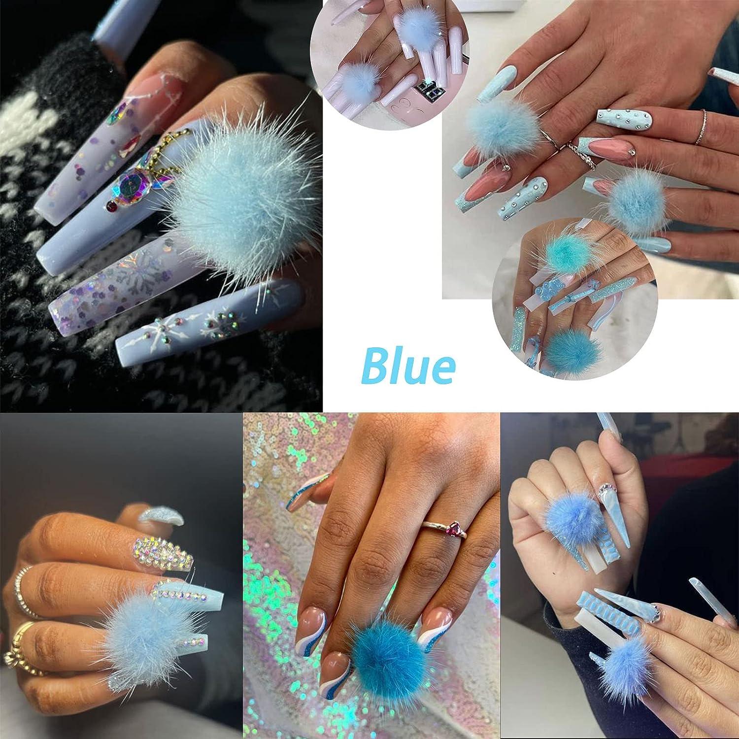 Women are sticking pom-poms on their nails for a fun new look