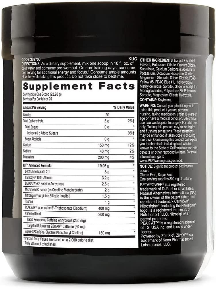 Beyond Raw LIT AF Advanced Formula Clinical Strength PreWorkout