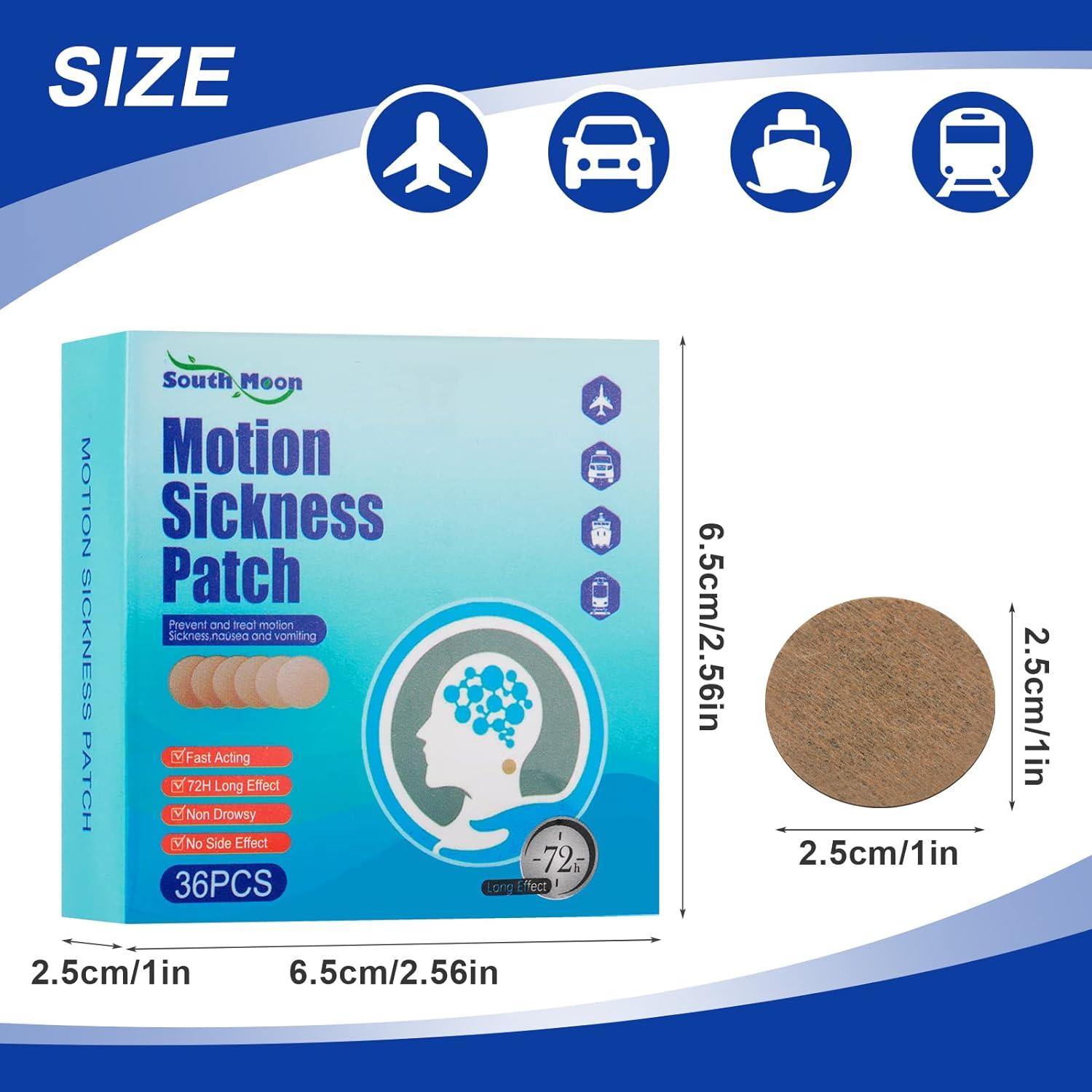 36 Pieces Motion Sickness Patches Sea Sickness Patch for Cruise Motion