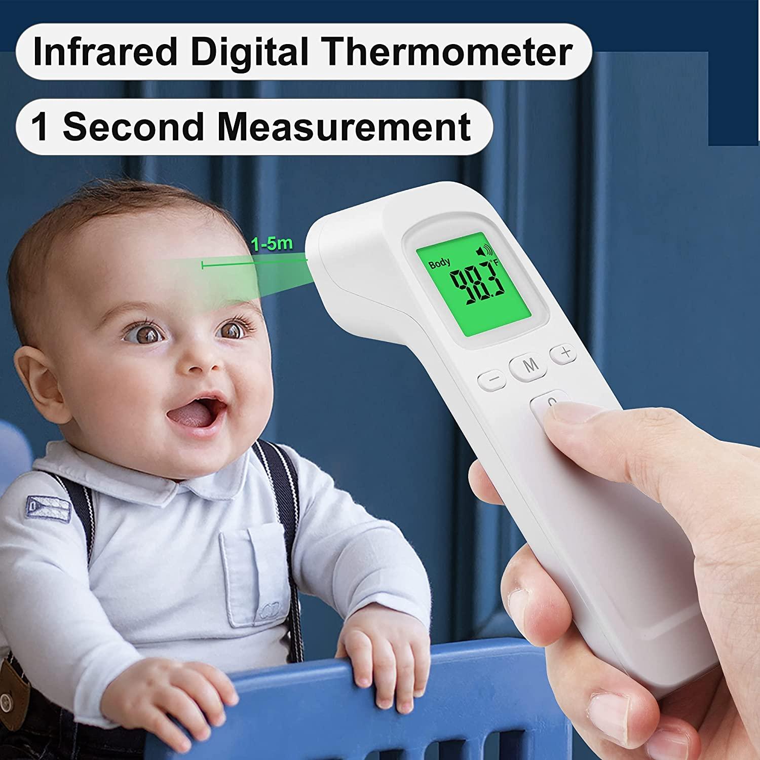 Forehead Thermometer NonContact Infrared Digital Thermometer, Ear