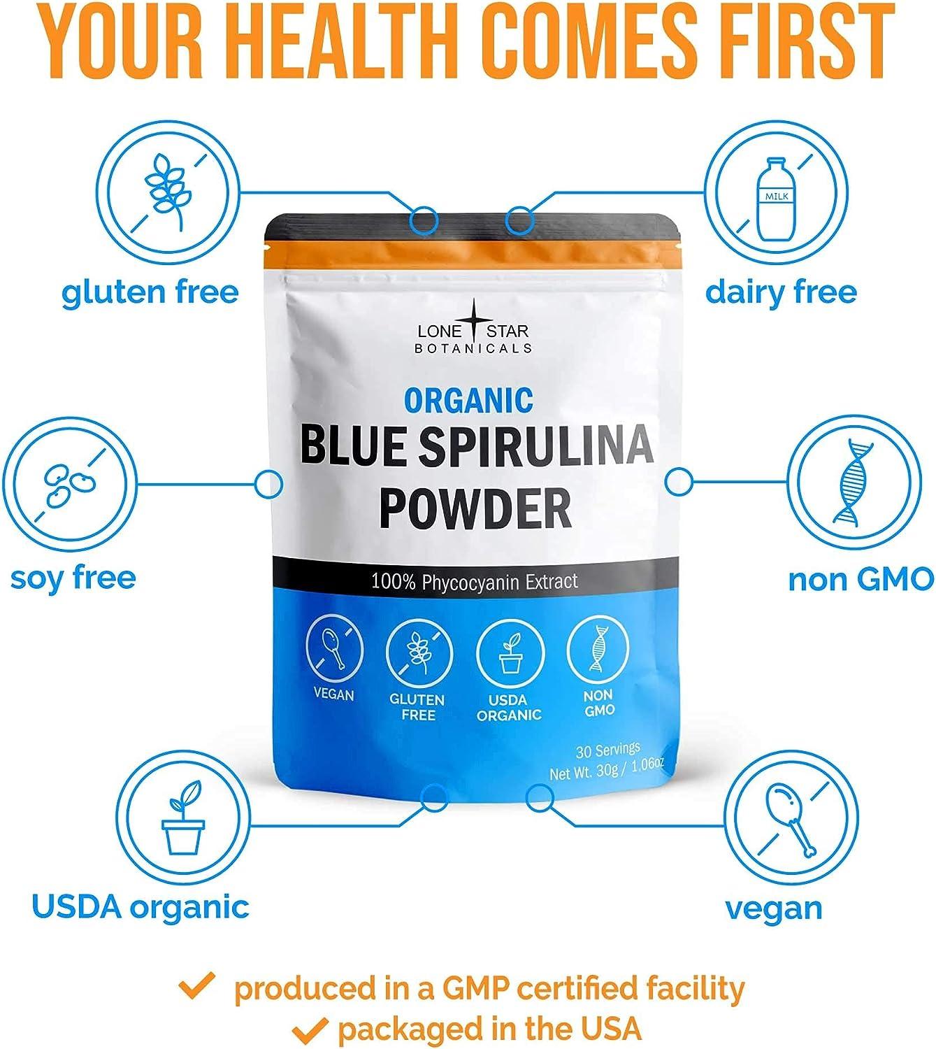 Organic Blue Spirulina Powder 100 Pure Superfood from BlueGreen