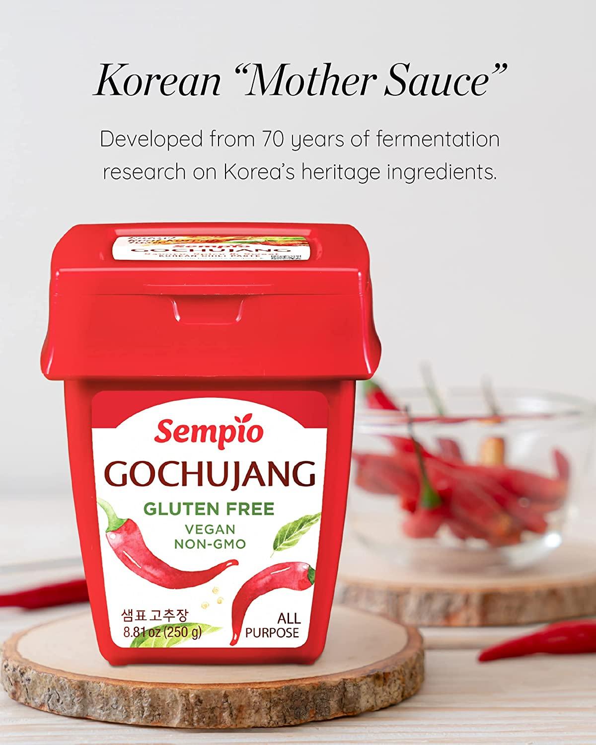 Sempio Gluten Free Korean Gochujang (8.81 oz, Pack of 1) Vegan Non
