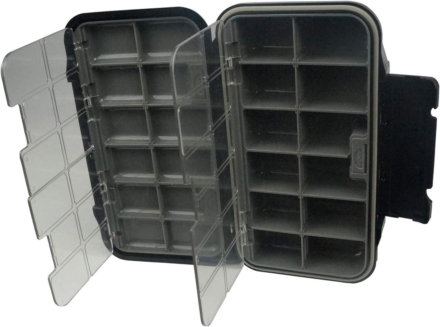Aventik Two-Sided Waterproof Fishing Tackle Storage Trags Fly Box Easy Grip  Foam Jig Fly Fishing Box Swing Leaf Box