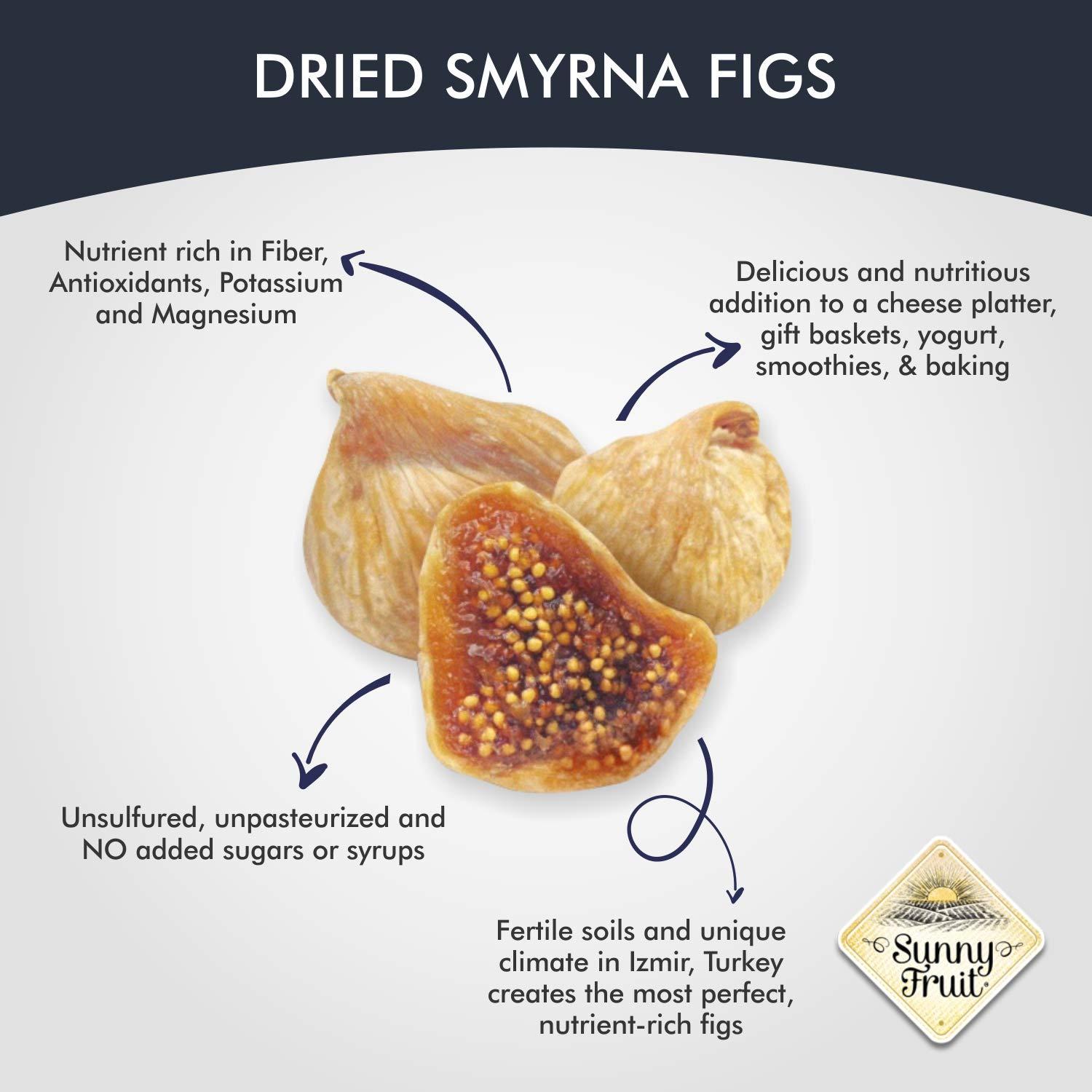 Organic Dried Smyrna Figs 40oz Tender & Juicy NO Added Sugars, Sulfurs, or Preservatives