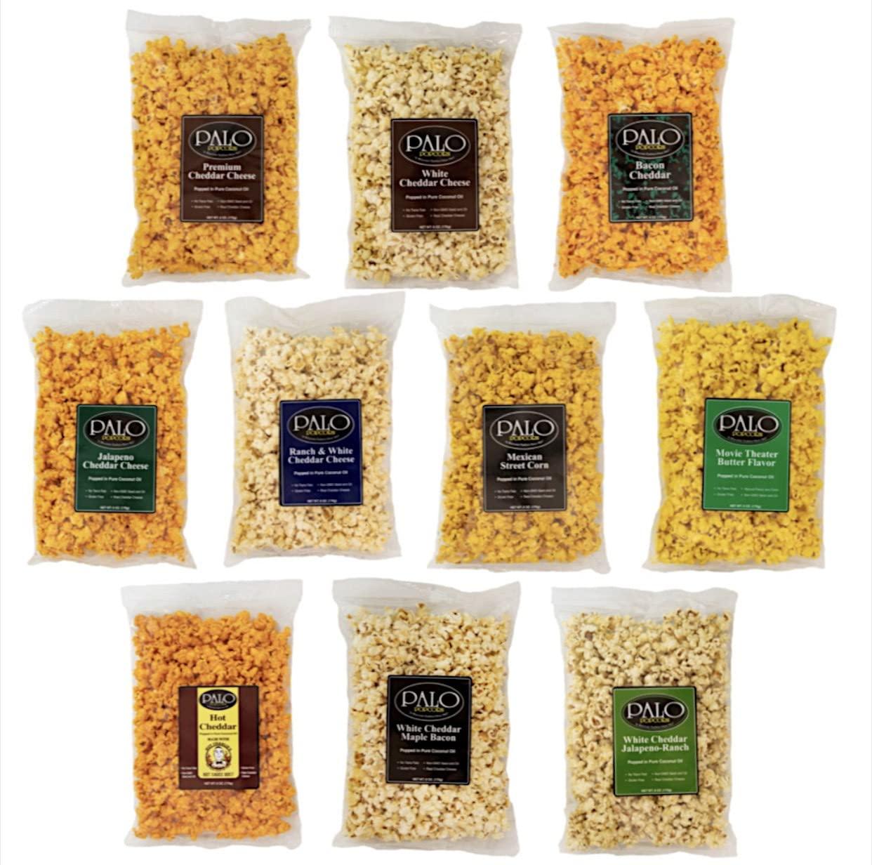 Palo Popcorn Gourmet Cheddar Cheese Variety Pack Gluten Free Snacks