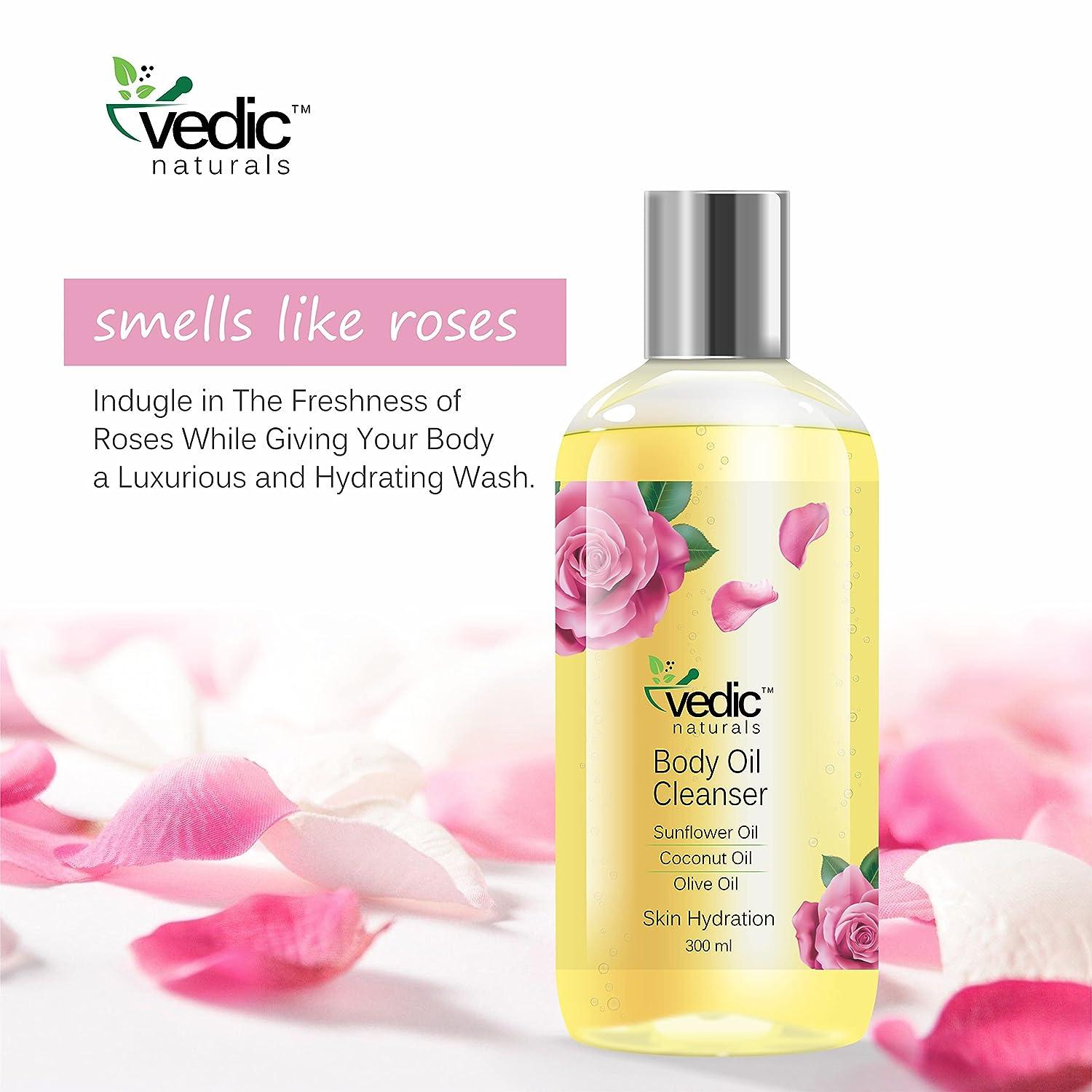 Vedic Naturals Body Oil Cleanser (Body Wash) Shower Oil 300ml Skin