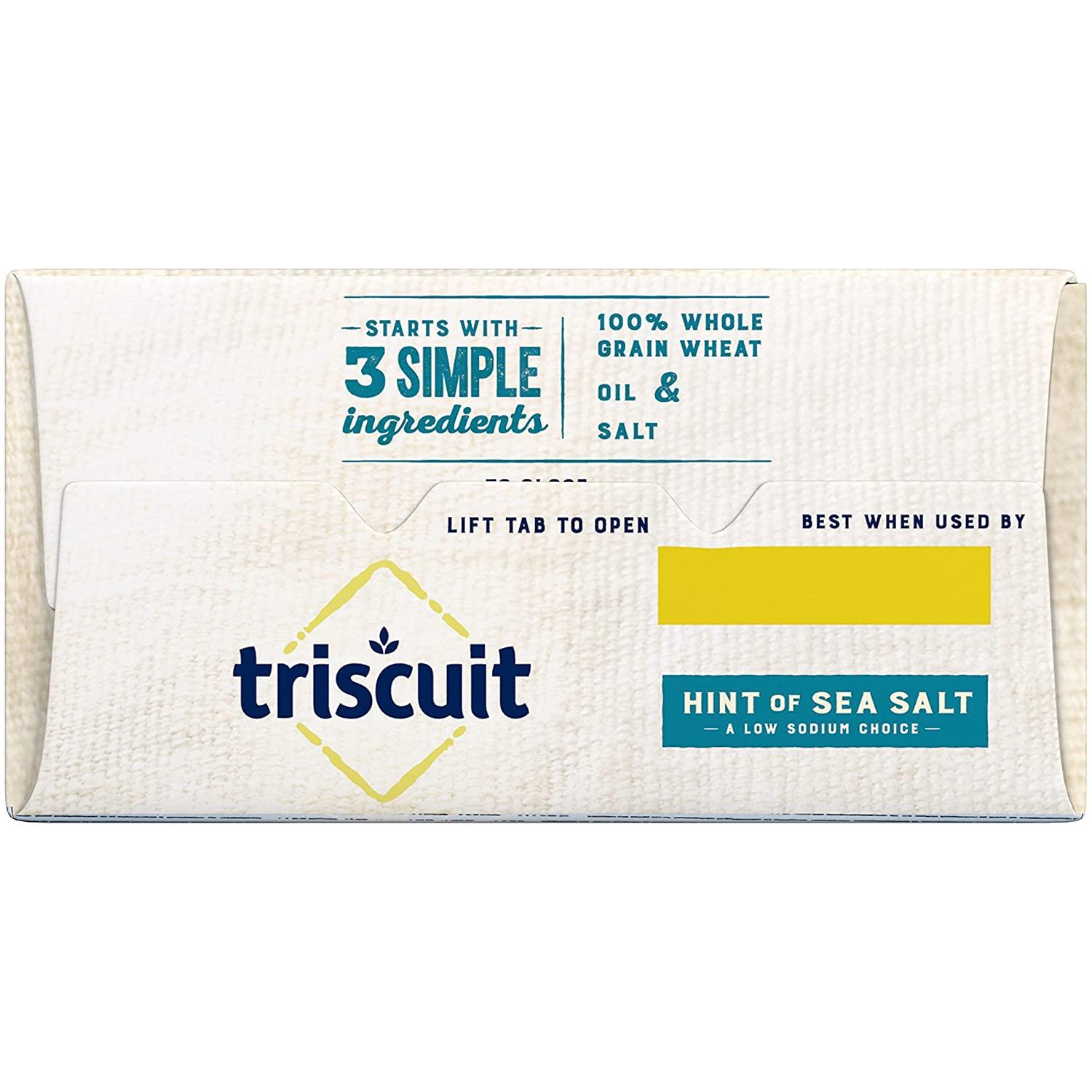 Triscuit Hint of Sea Salt Whole Grain Wheat Crackers, 8.5 oz (pack of 6