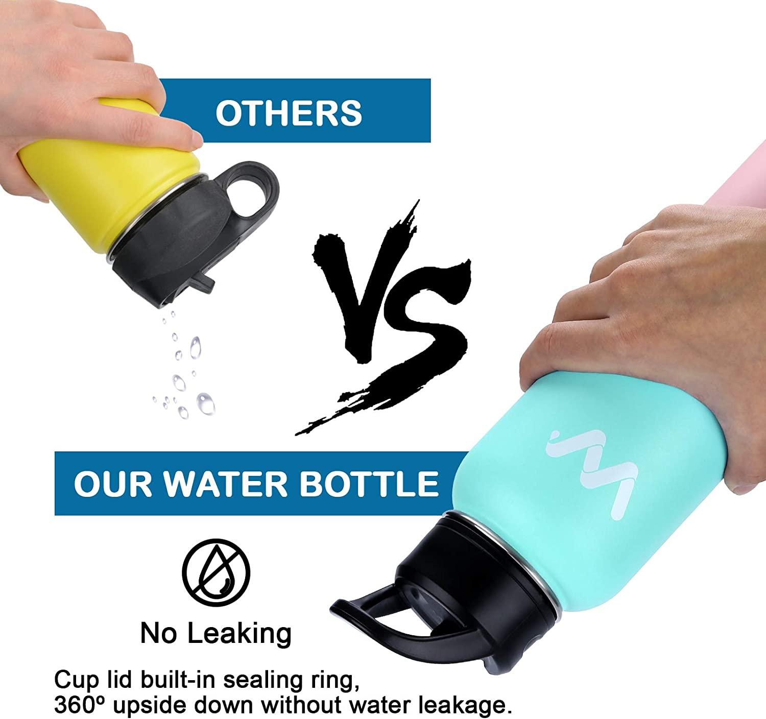 WEREWOLVES Insulated Water Bottle With Paracord Handles Strap Straw Lid