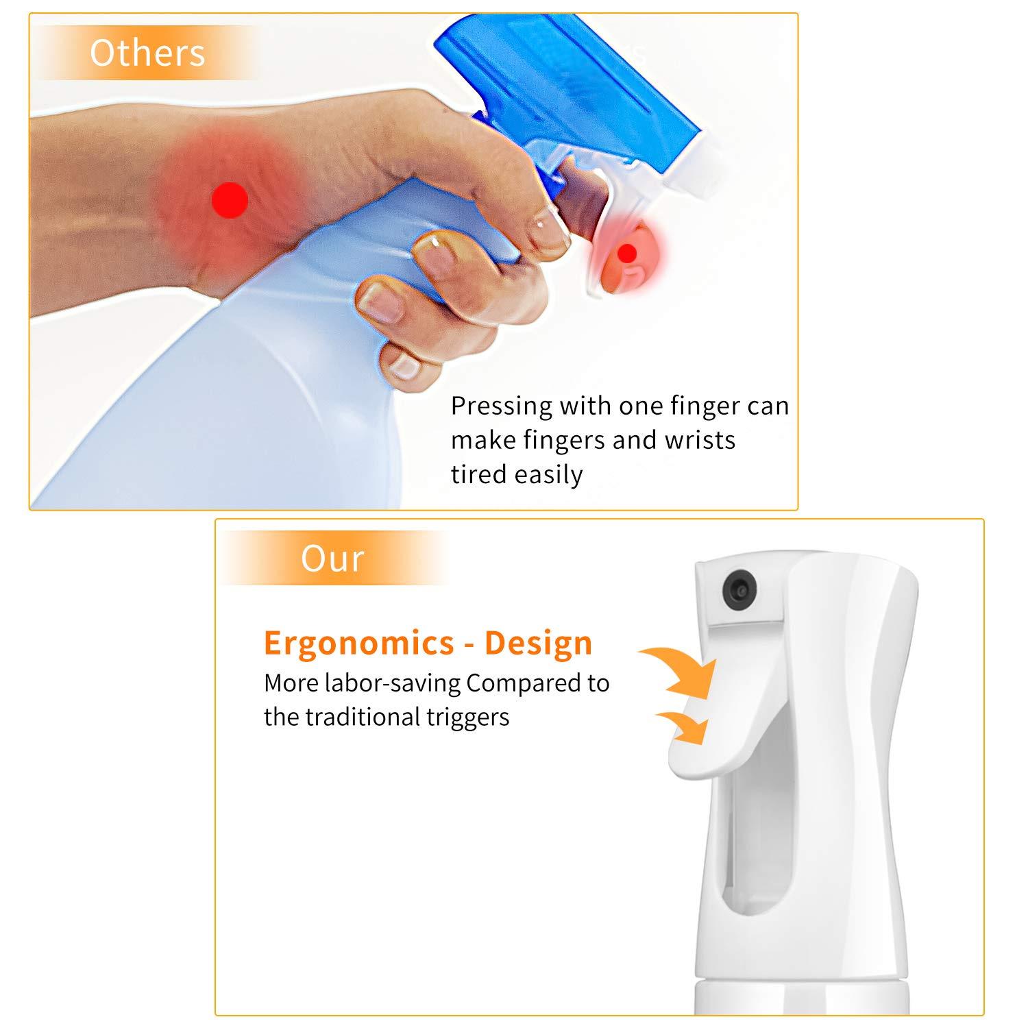 Water Spray Bottle for Hair (White 10oz) Hair Spray Bottle Fine Plant