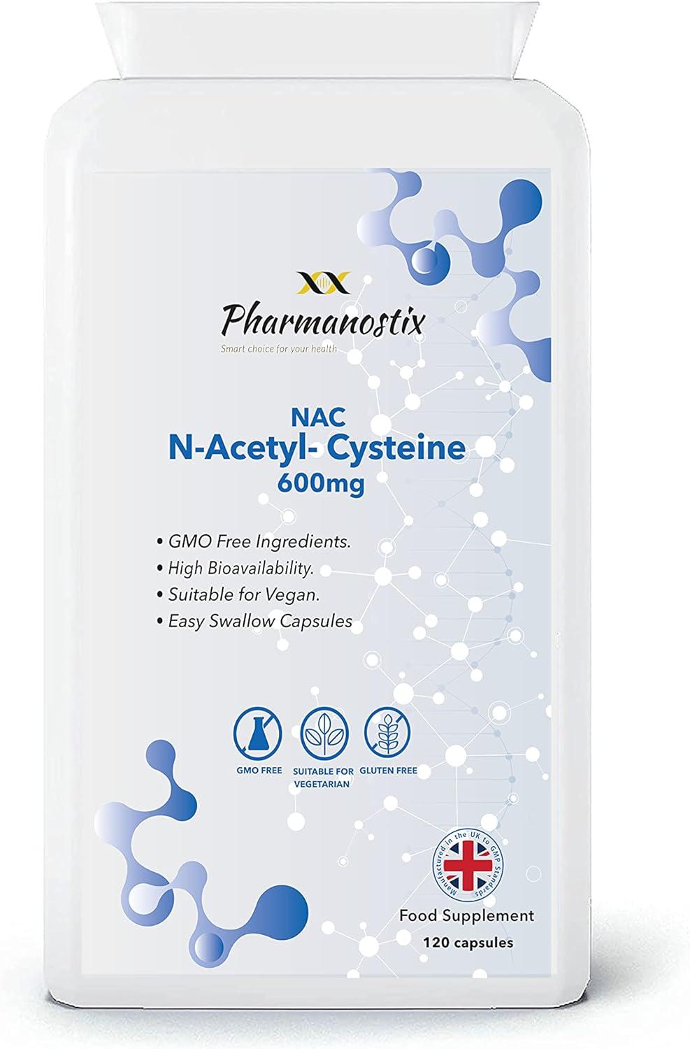 NAcetyl Cysteine (NAC) 600 mg 120 Vegan Capsules 4 Months Supply of