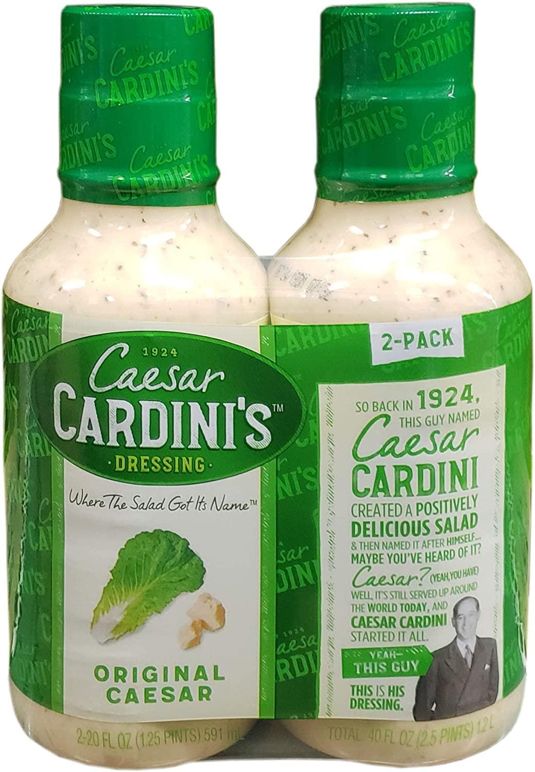 Cardini Original Caesar Dressing, Bottles, 20 Fl Oz (Pack of 2)