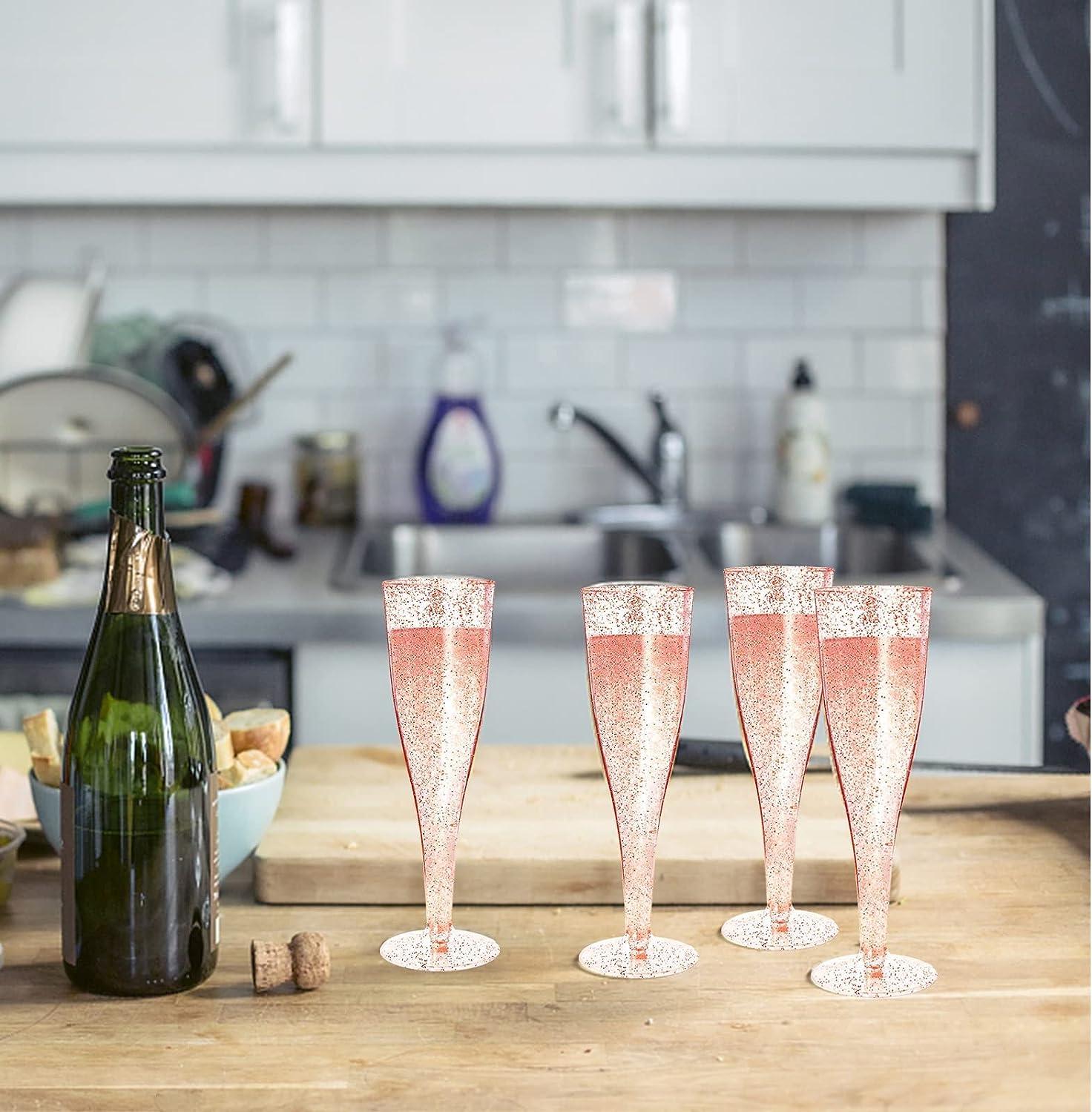 Plastic Champagne Flutes | Disposable Plastic Champagne Glasses for Parties  - Mimosa Glasses, Cocktail Glasses, Wedding Champagne Flutes Plastic Cup