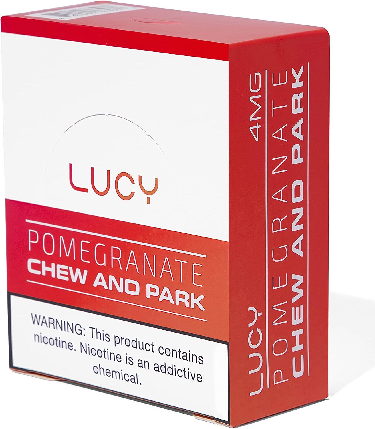 Lucy 4mg Nicotine Gum 100 Count [Pomegranate] High Purity Nicotine
