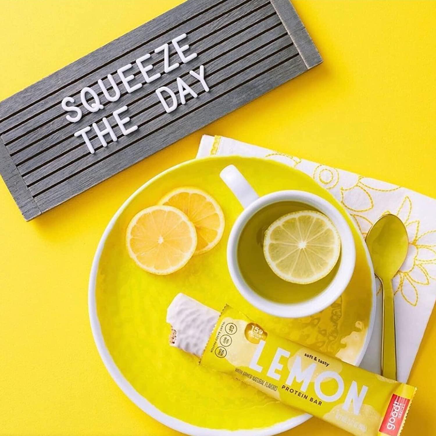 good! Snacks Vegan Protein Bars, Lemon Bar, Gluten Free, Plant Based, Low Sugar, High Protein