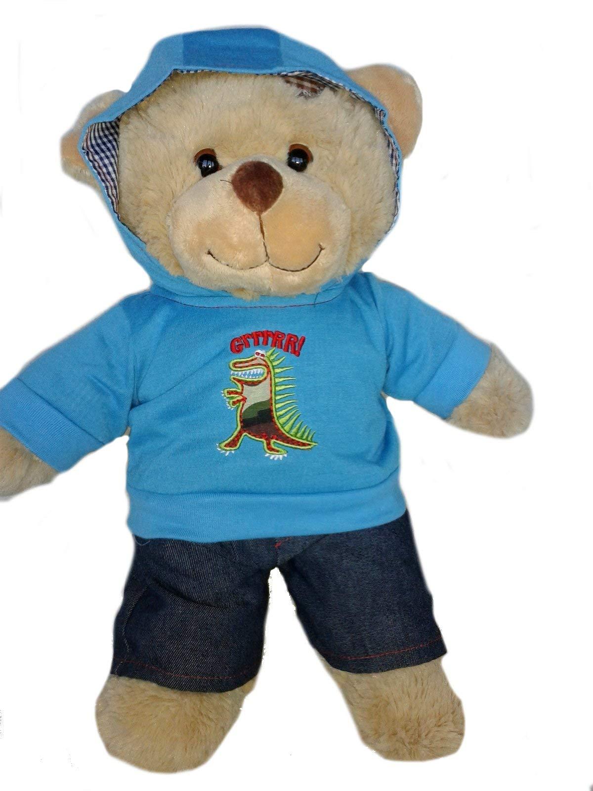 8 Inch Cute Dinosaur Hoodie & Jeans Teddy Bear Outfit - Teddy Clothes ...