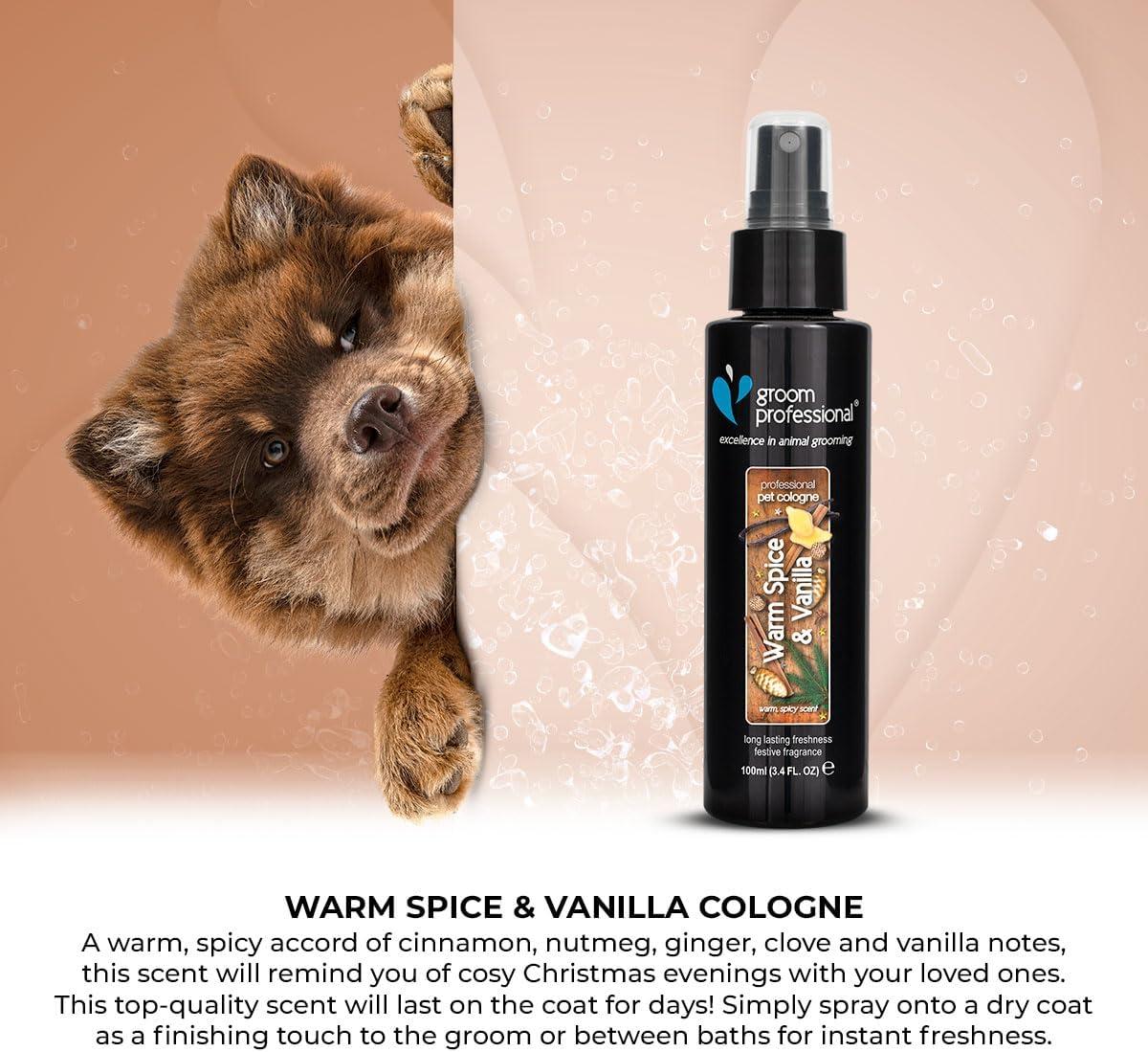 GROOM PROFESSIONAL Warm Spice Vanilla Festive Dog Cologne Spray