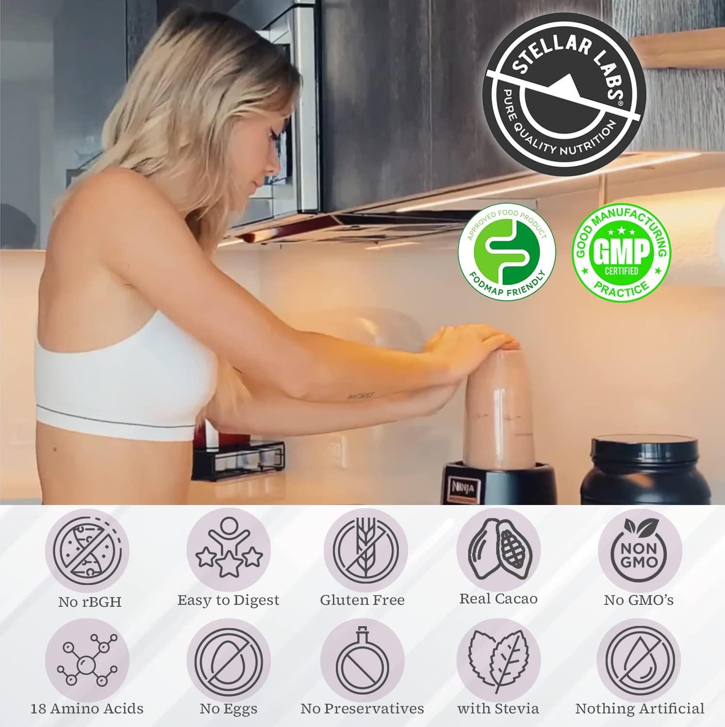 Stellar Labs Whey Protein Powder with BCAA's & Whey Isolate Certified