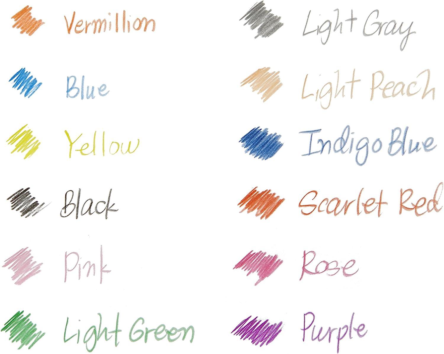 Prismacolor 20517 Col-Erase Colored Woodcase Pencils w/ Eraser, 24 Assorted  Colors/Set 