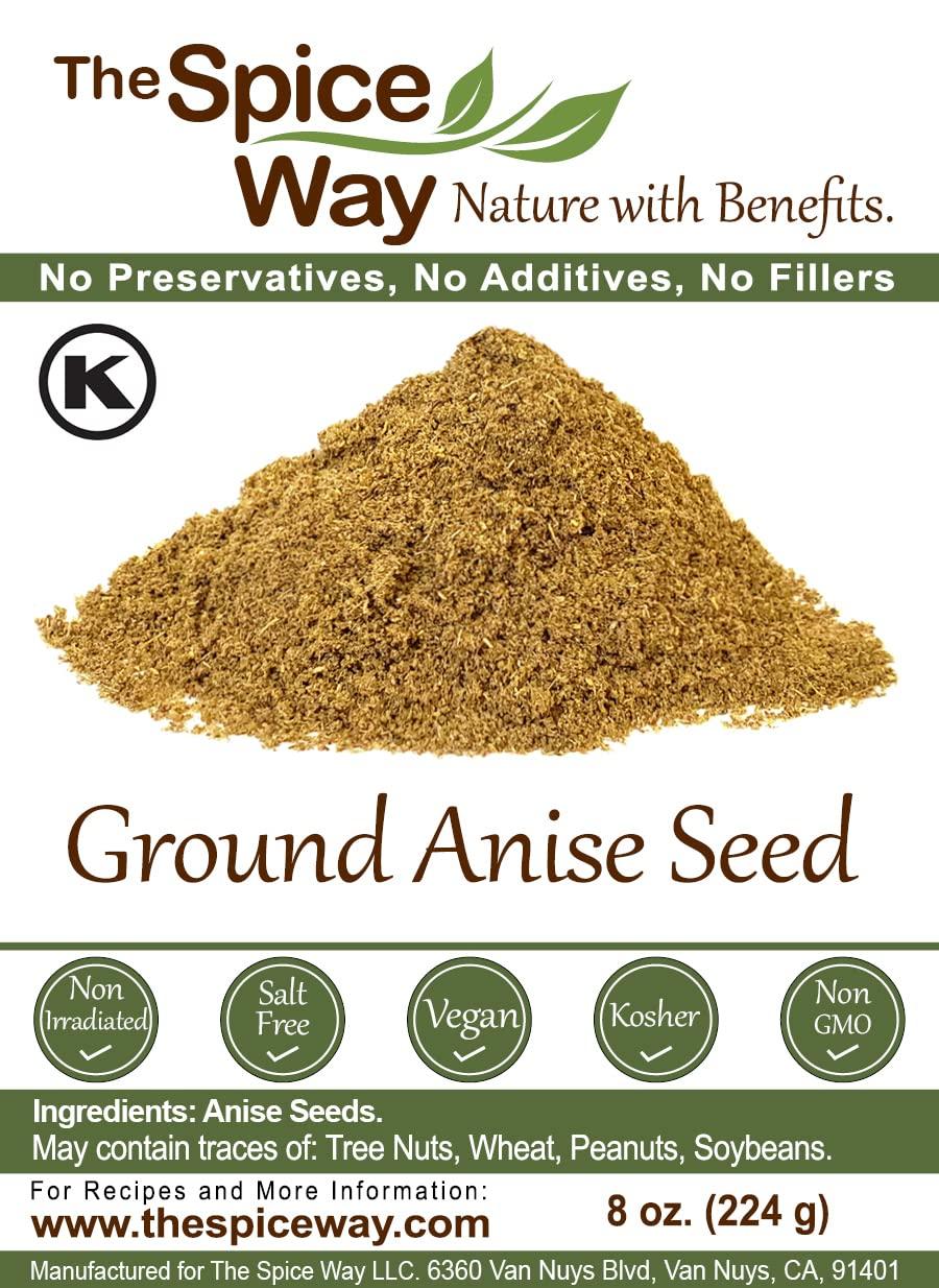 The Spice Way Premium Anise Seeds Ground seeds ( 8 oz ) also called