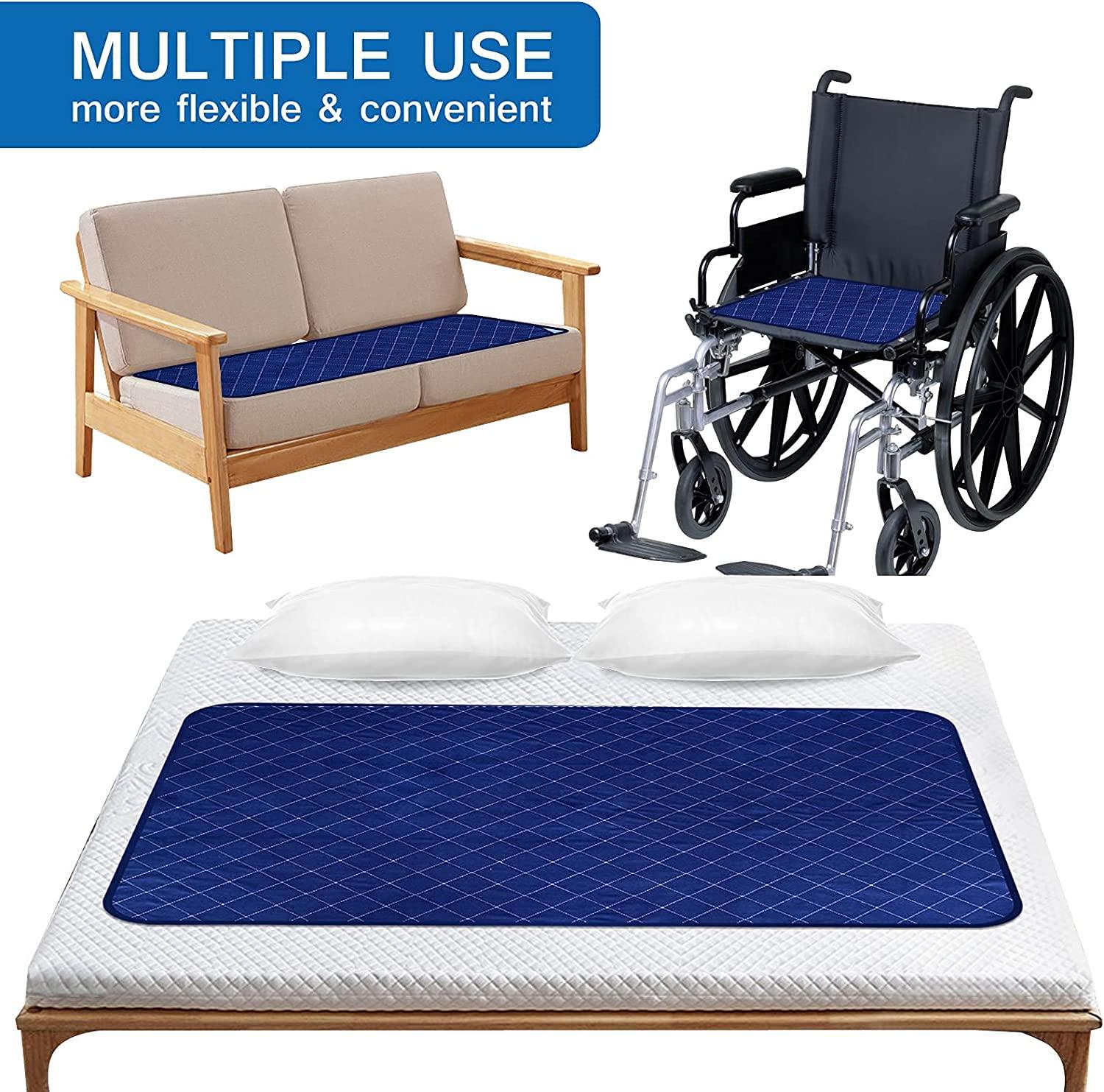 Washable Incontinence Bed Pad 34x52 Inch Waterproof & Highly