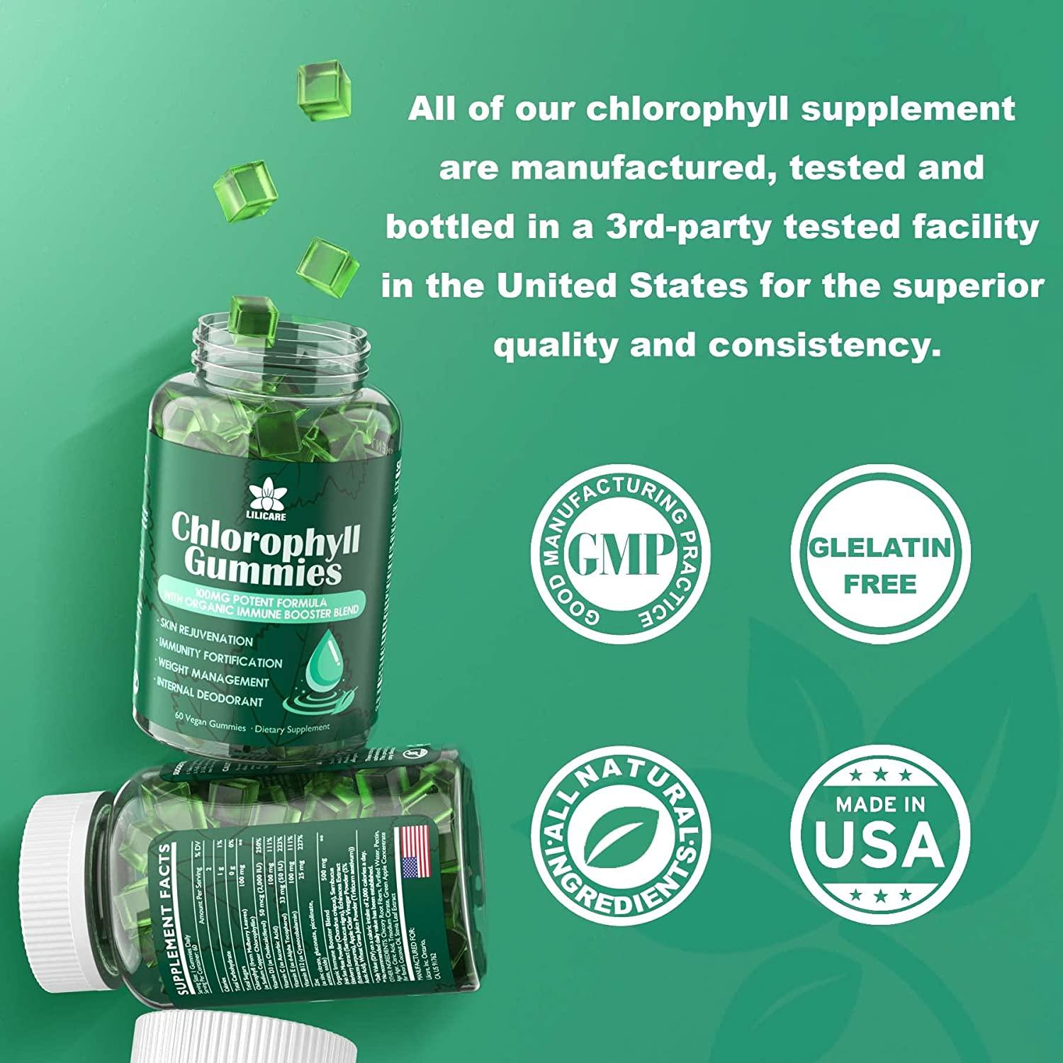 Chlorophyll Gummies New Formula Sugar Free with Unfiltered ACV, Sea