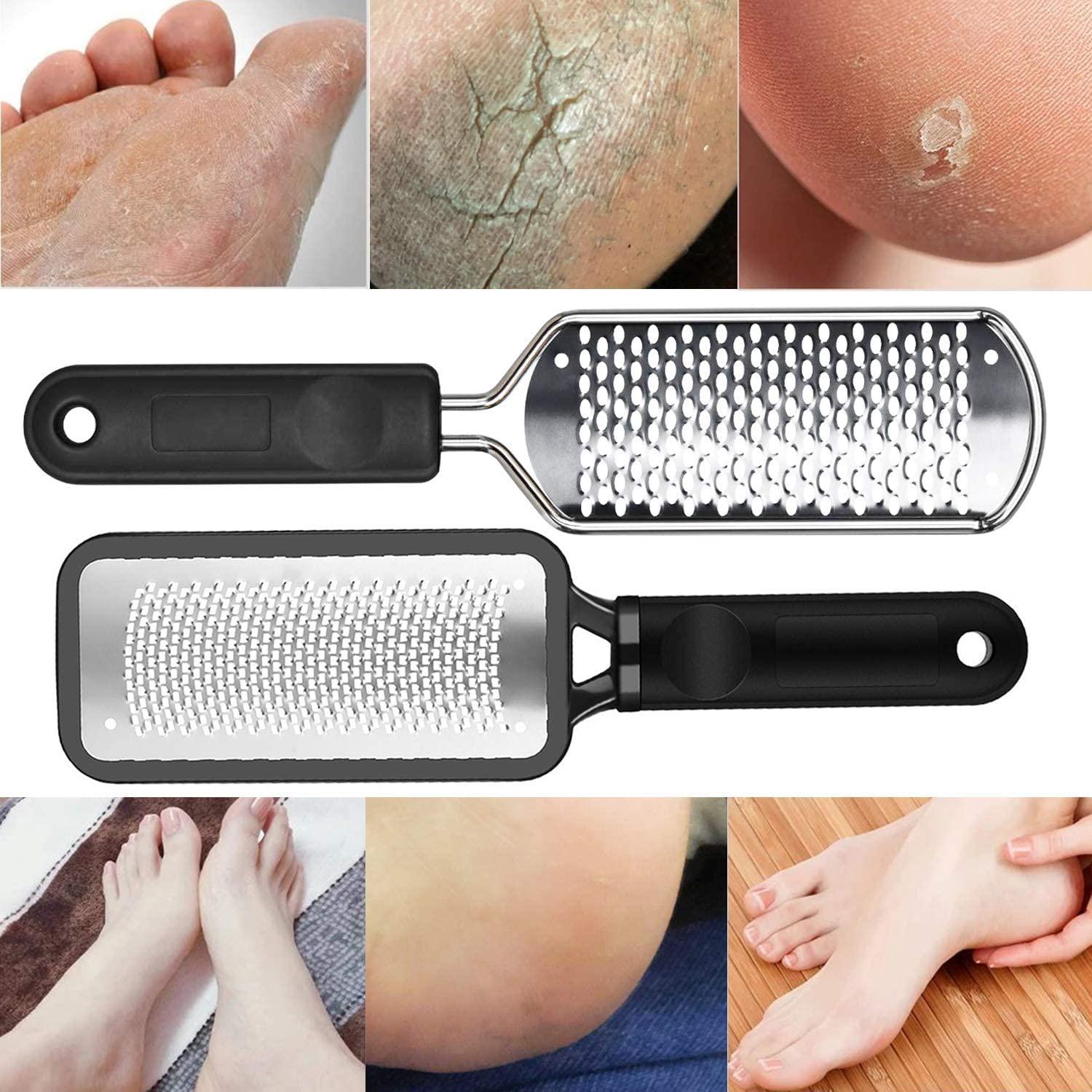 Professional Pedicure Foot File, Colossal Stainless Steel Detachable Foot  Scrubber, Hard Skin Removers Pedicure Rasp for Wet and Dry Feet