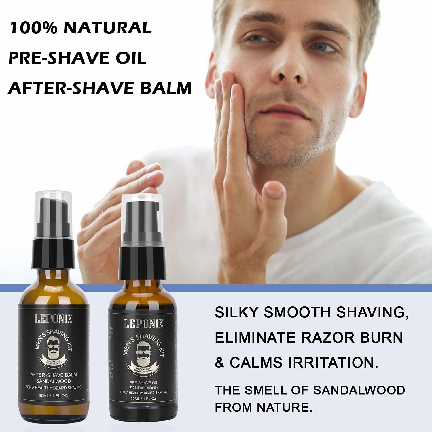 Shaving Kit for Men, Essential Kit Includes Sandalwood Shaving Cream
