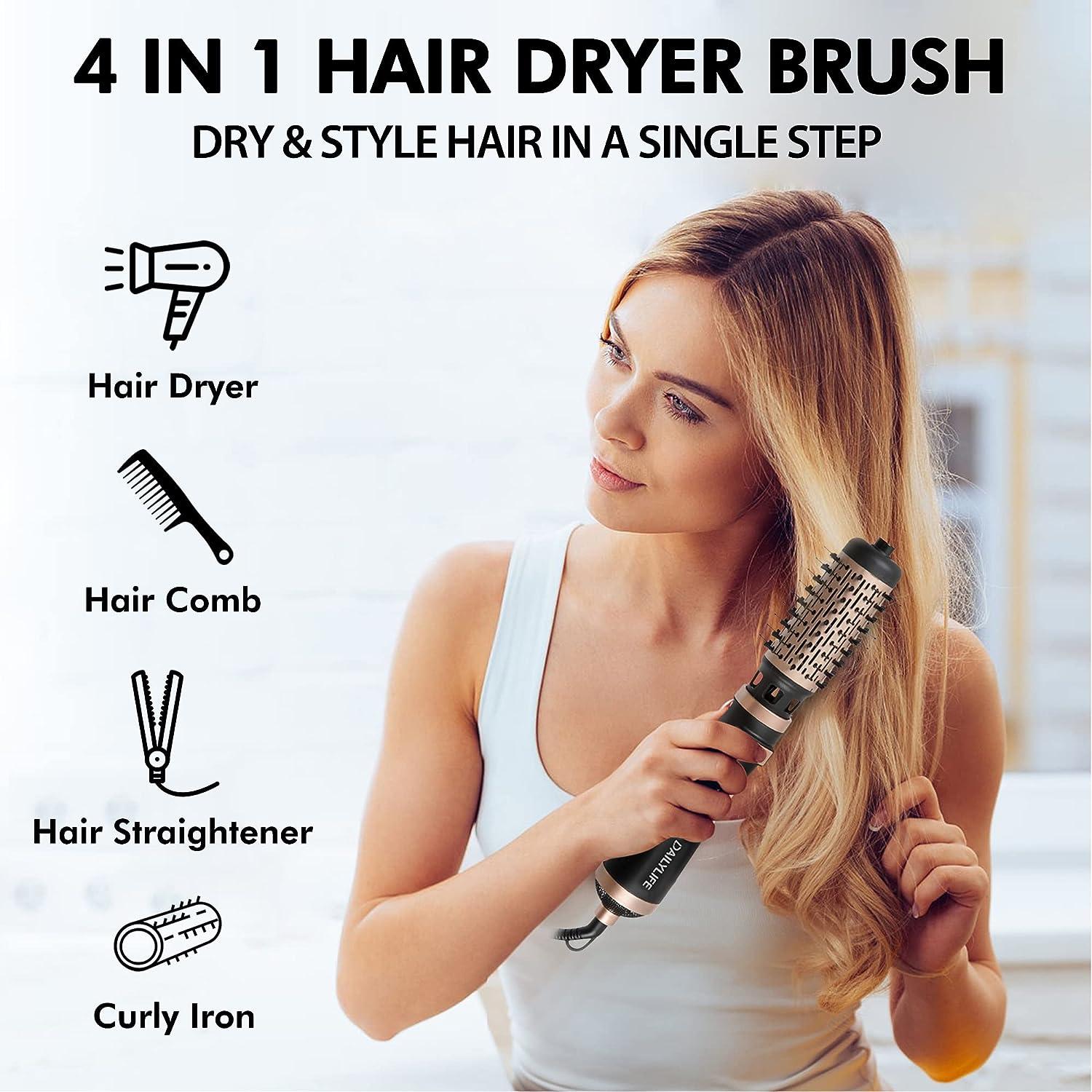 Hair Dryer Brush 5 In 1 Hair Blower Brush Hot Air Styler Comb One Step  Hairdryer Electric Blowing Hair Dryer Auto Curling Iron