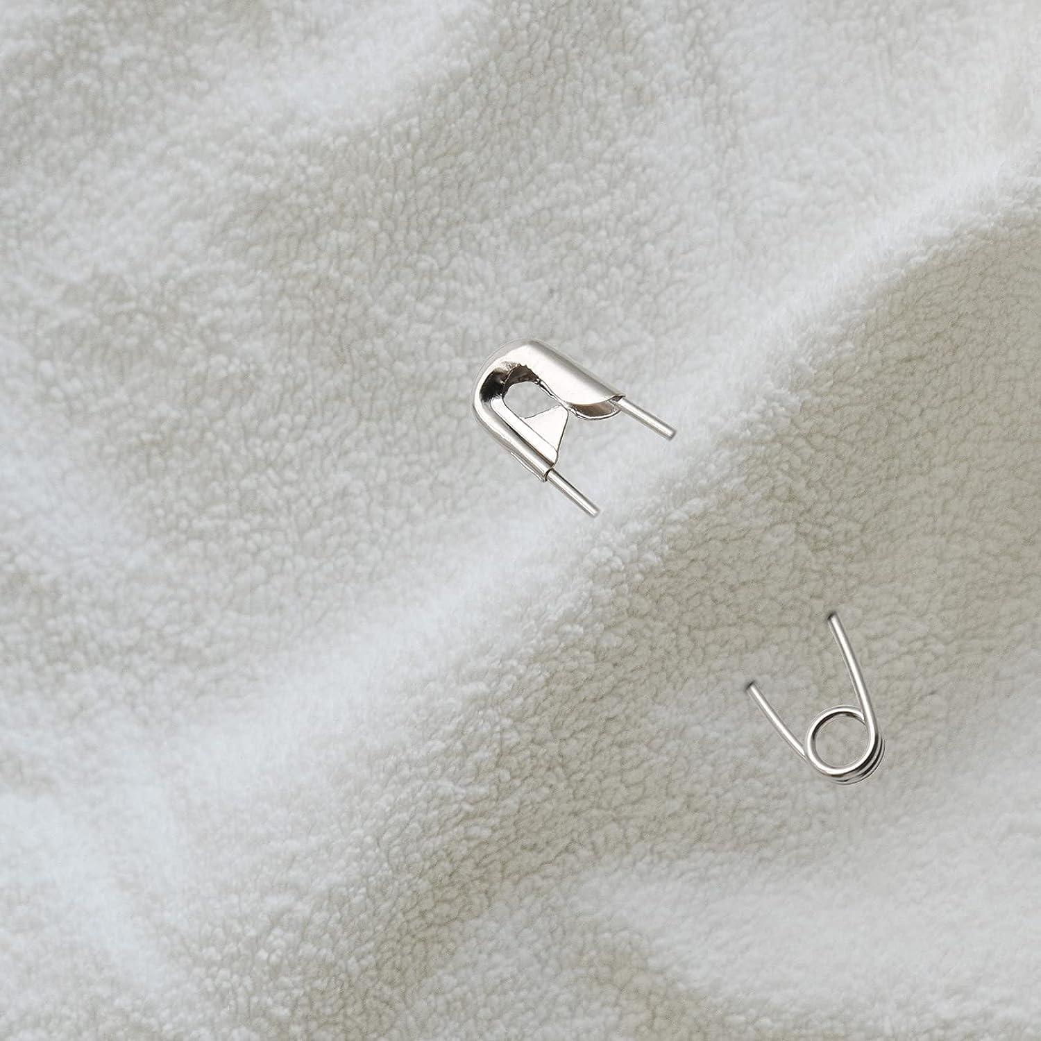 Qjaiune 100Pcs Curved Safety Pins Size 3, 2 / 50mm Quilting Basting Pins,  Bent Safety Pins for Quilting and Knitting (Sliver)