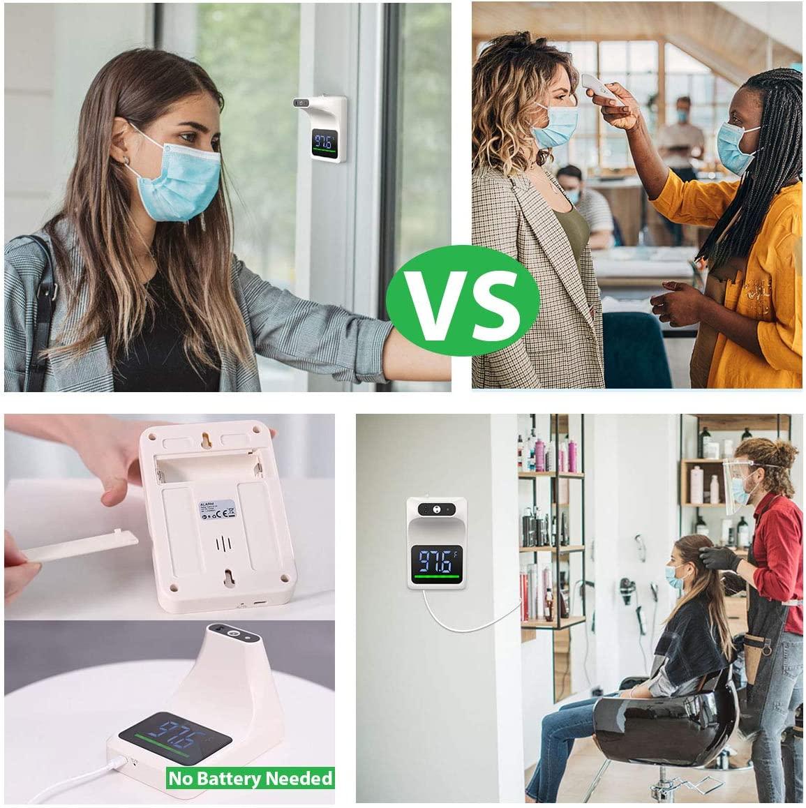 GEKKA Wall Mounted Infrared Forehead Thermometer for Adults, Non